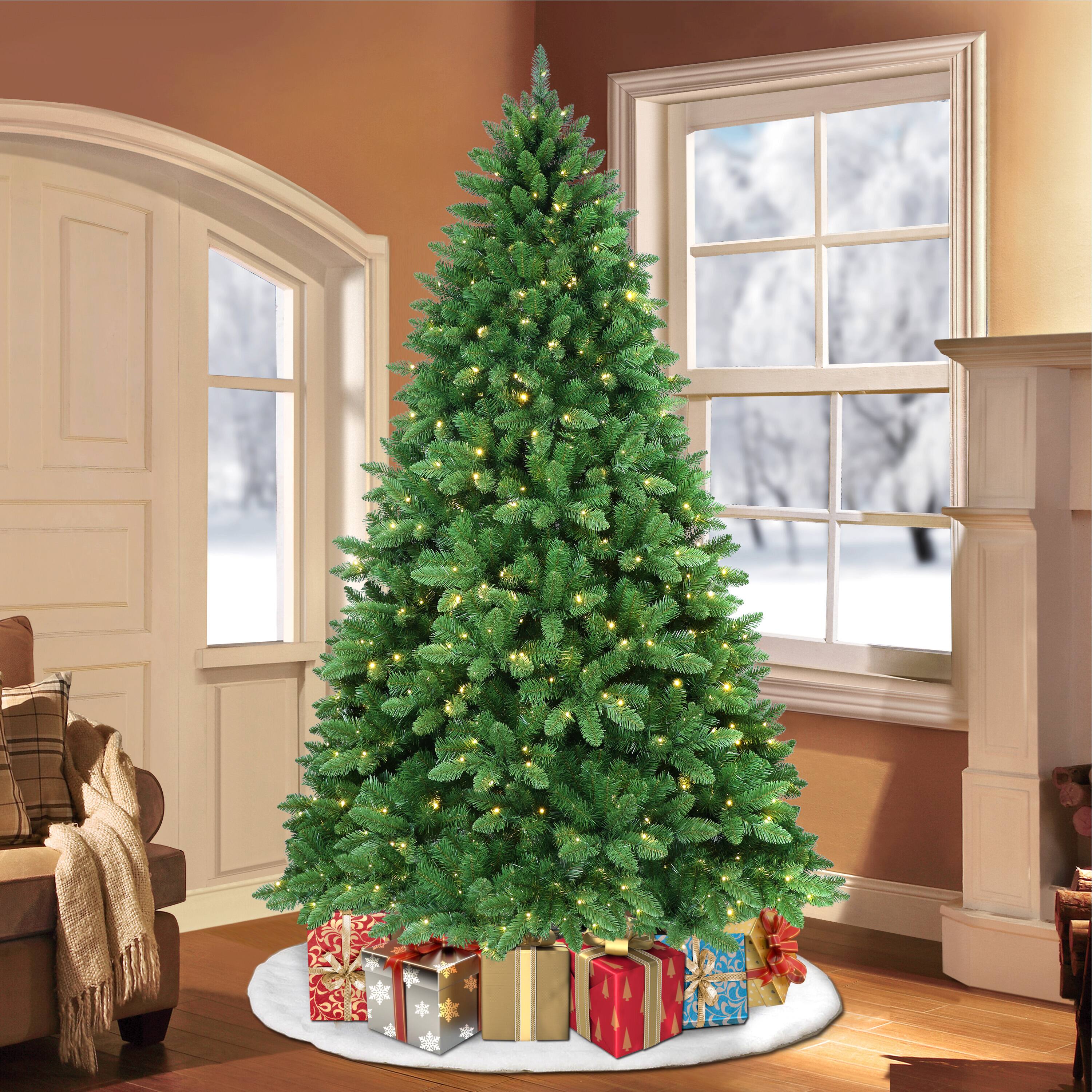 7.5ft. Pre-Lit Nevada Spruce Artificial Christmas Tree, Color-Select LED Lights