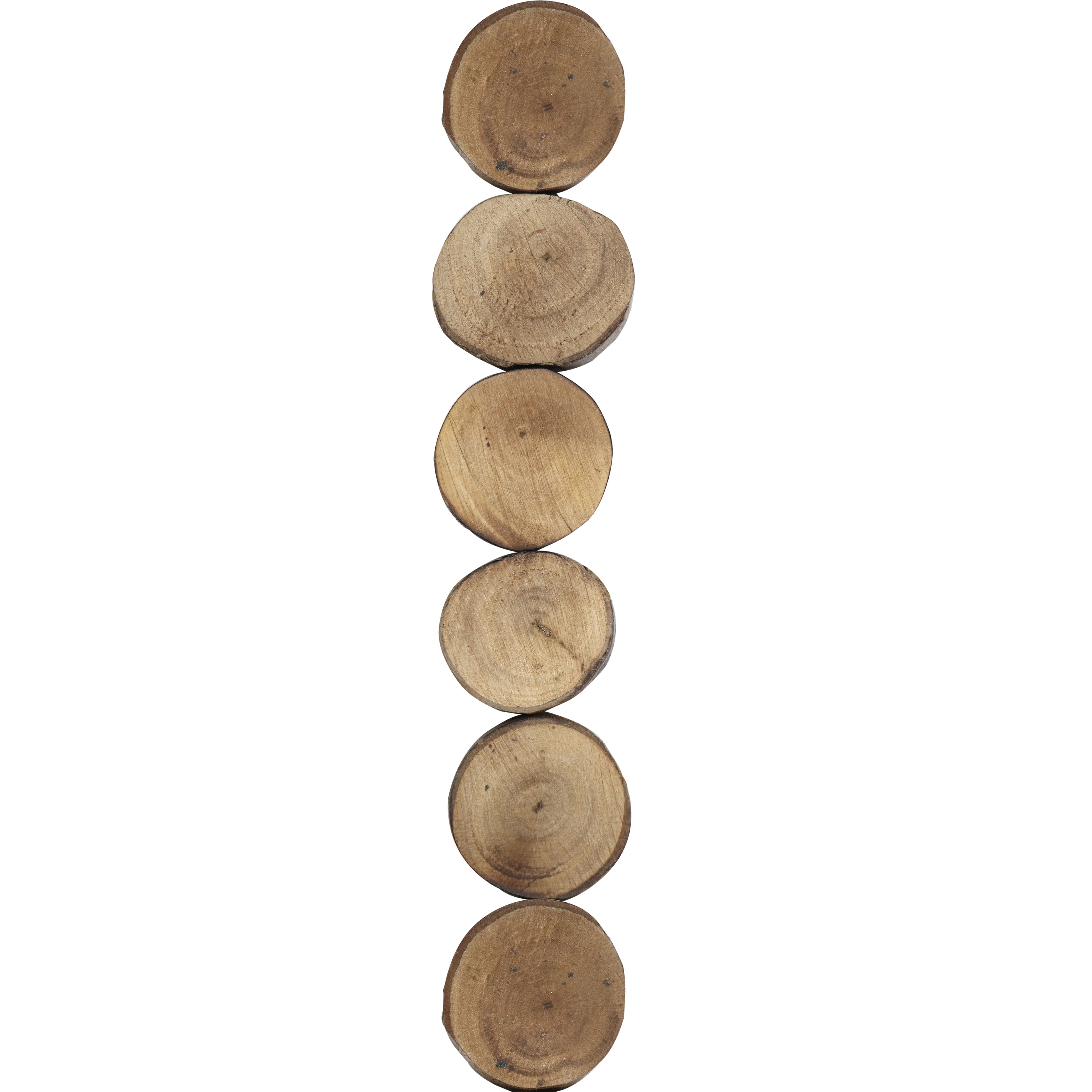 12 Packs: 6 ct. (72 total) Natural Woodgrain Slice Circle Beads by Bead Landing&#xAE;