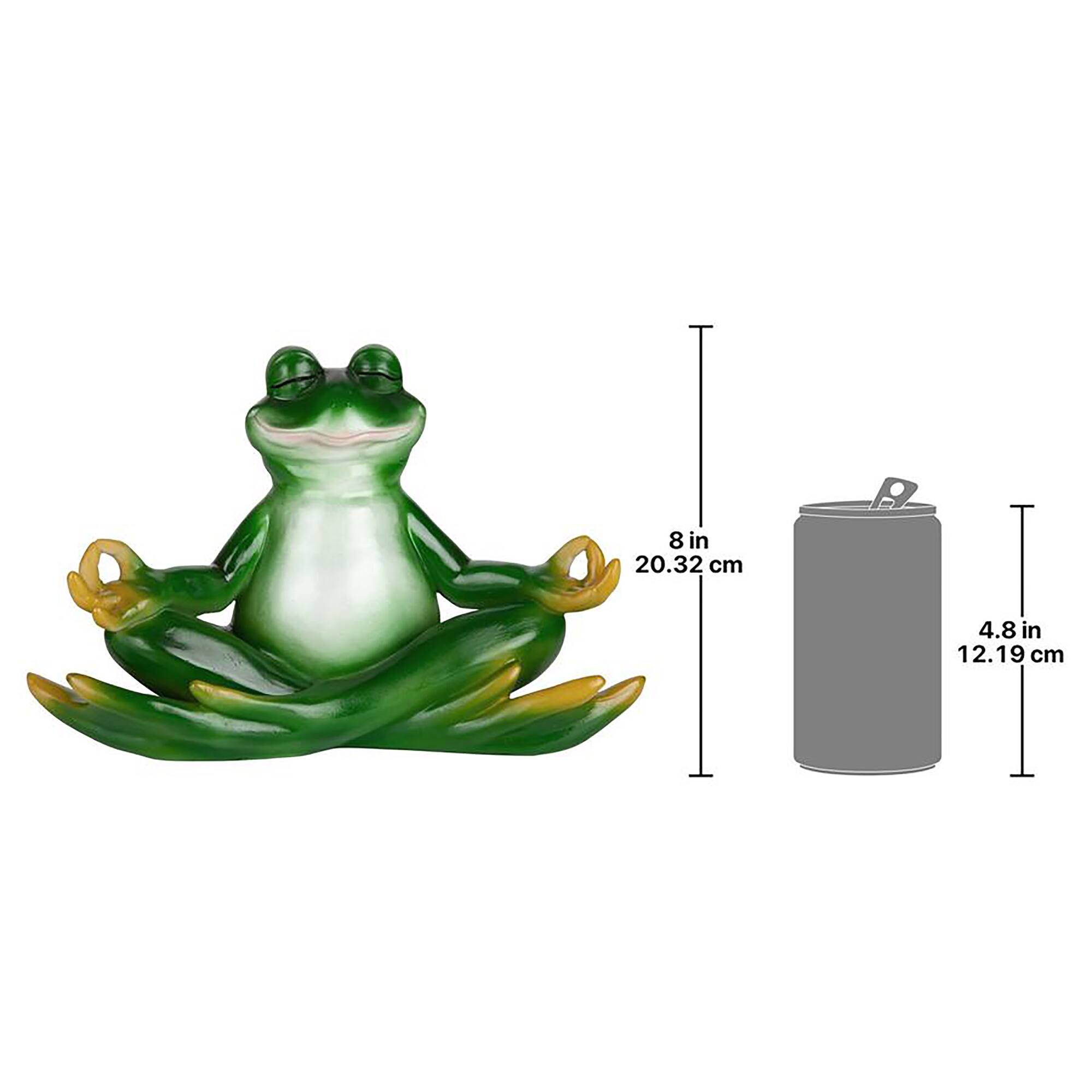 Design Toscano 12&#x22; Strike a Pose Zen Yoga Frog Statues, 2ct.