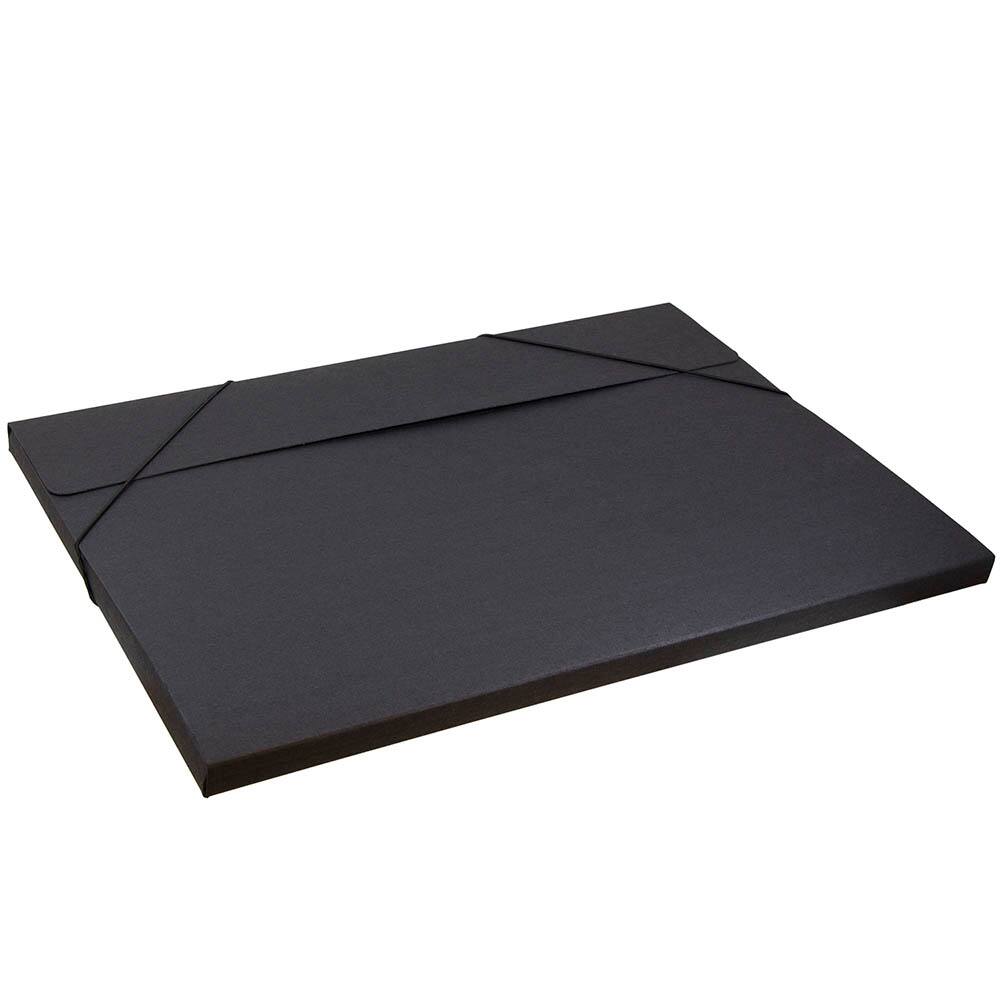 JAM Paper Black Kraft Portfolio with Elastic Closure 14.5" x 19.5"