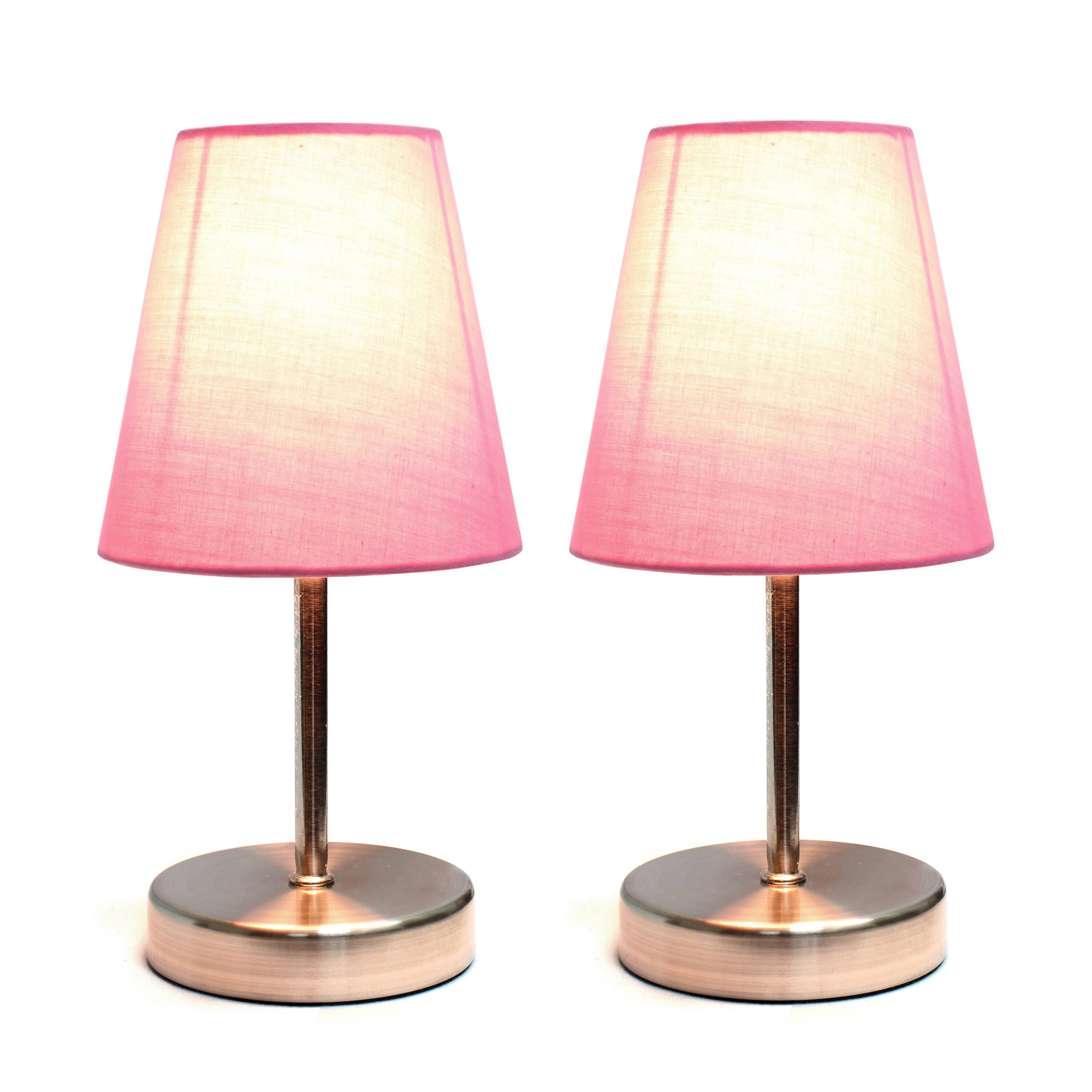Simple Designs Sand Nickel Mini Basic Table Lamp