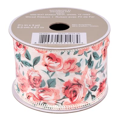 【えむ】Mallorca Back Ribbon Floral 2 Yds,floral Ribbon,flowers Ribbon,colorful Ribbon,mexican