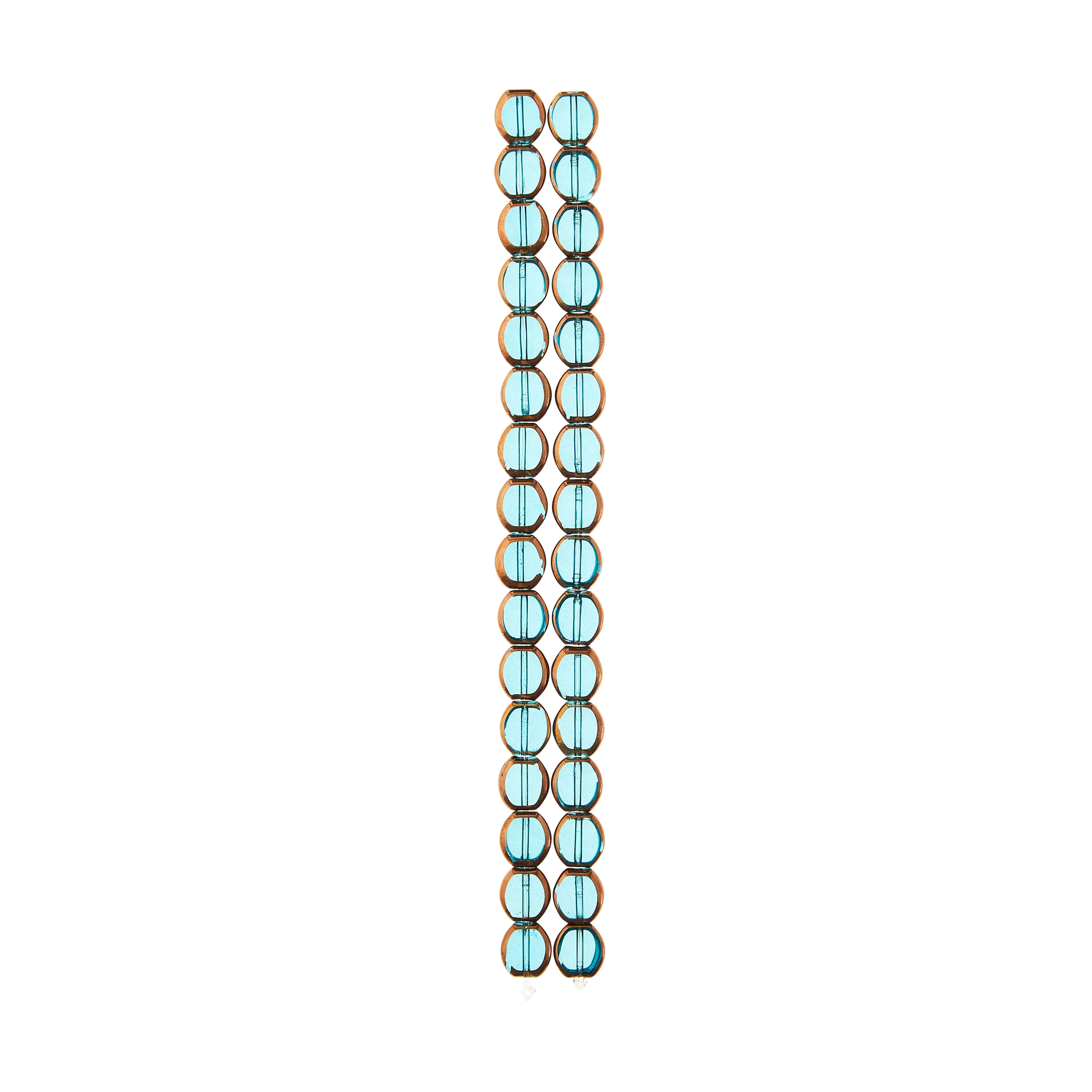 12 Pack: Aqua Table Cut Glass Beads, 10mm by Bead Landing&#x2122;