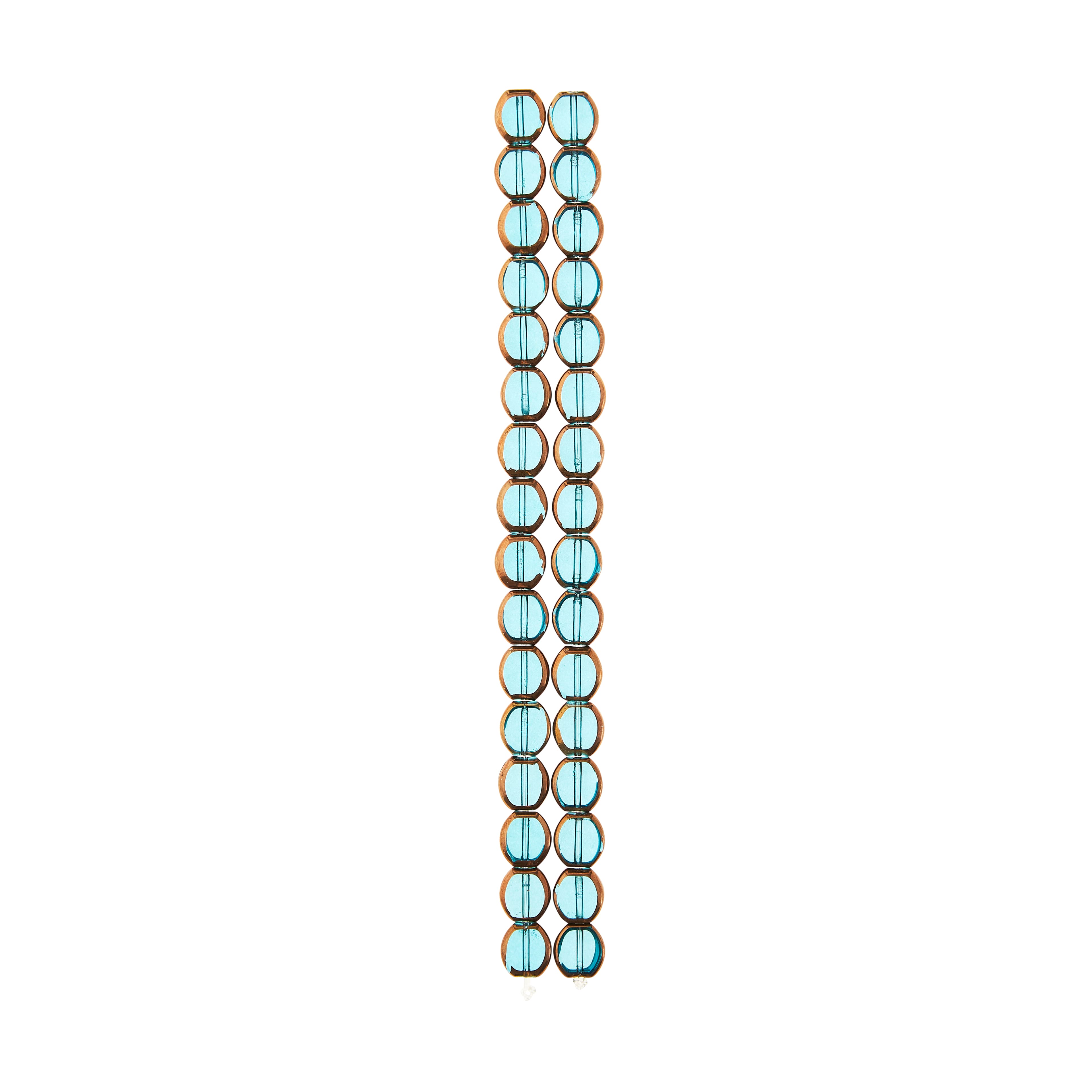 12 Pack: Aqua Table Cut Glass Beads, 10mm by Bead Landing™