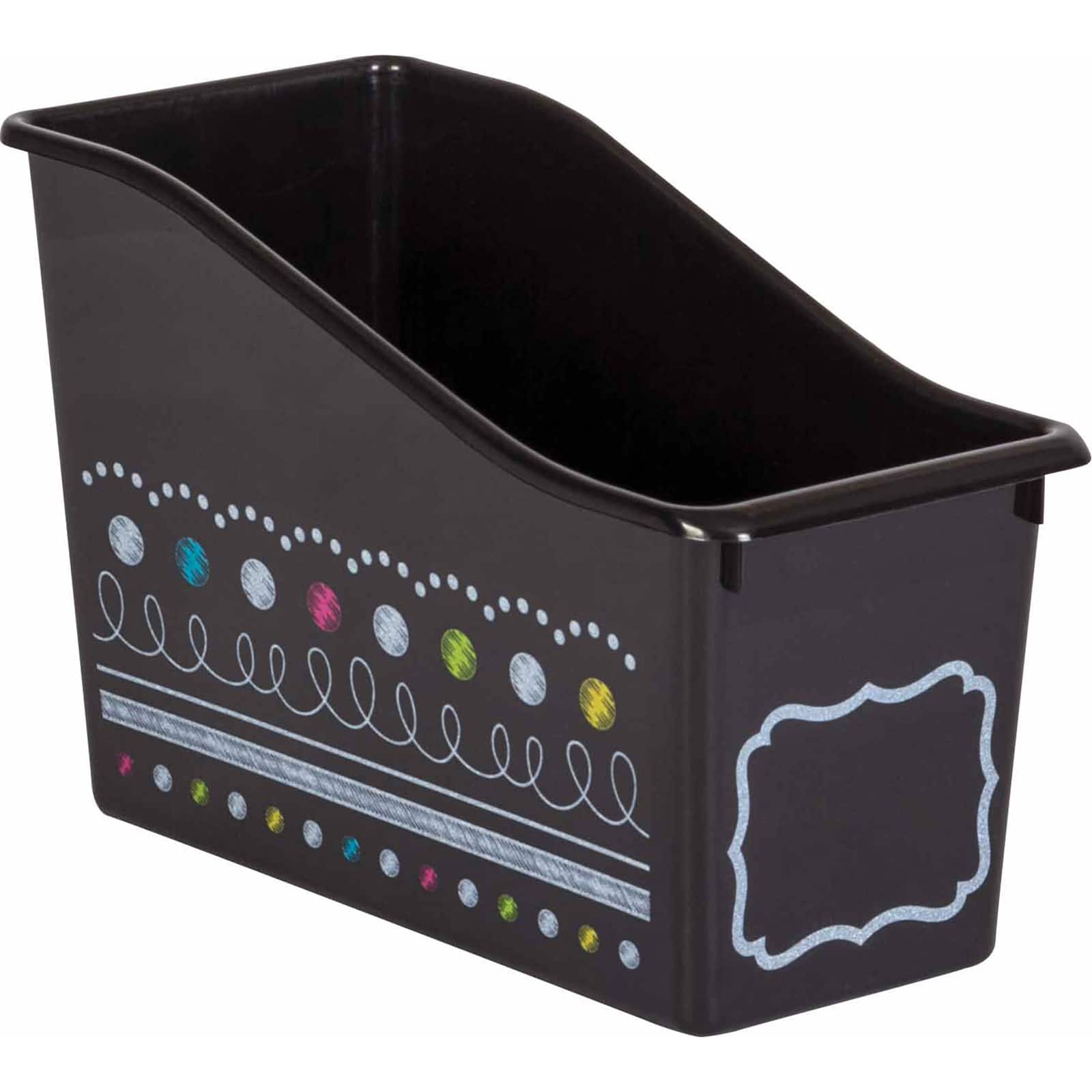 Teacher Created Resources Chalkboard Plastic Book Bin, 3ct.