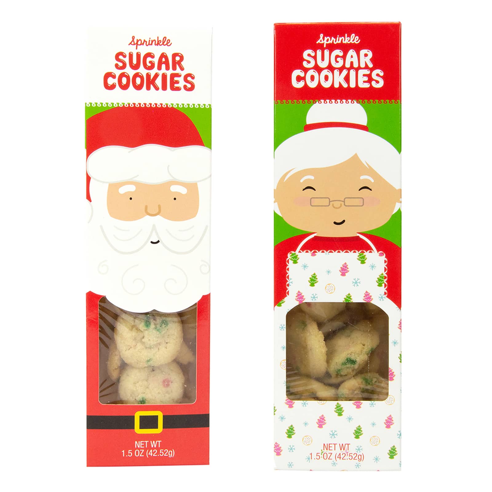 Assorted Holiday Character Sprinkle Sugar Cookies Stocking Stuffer, 1pc.