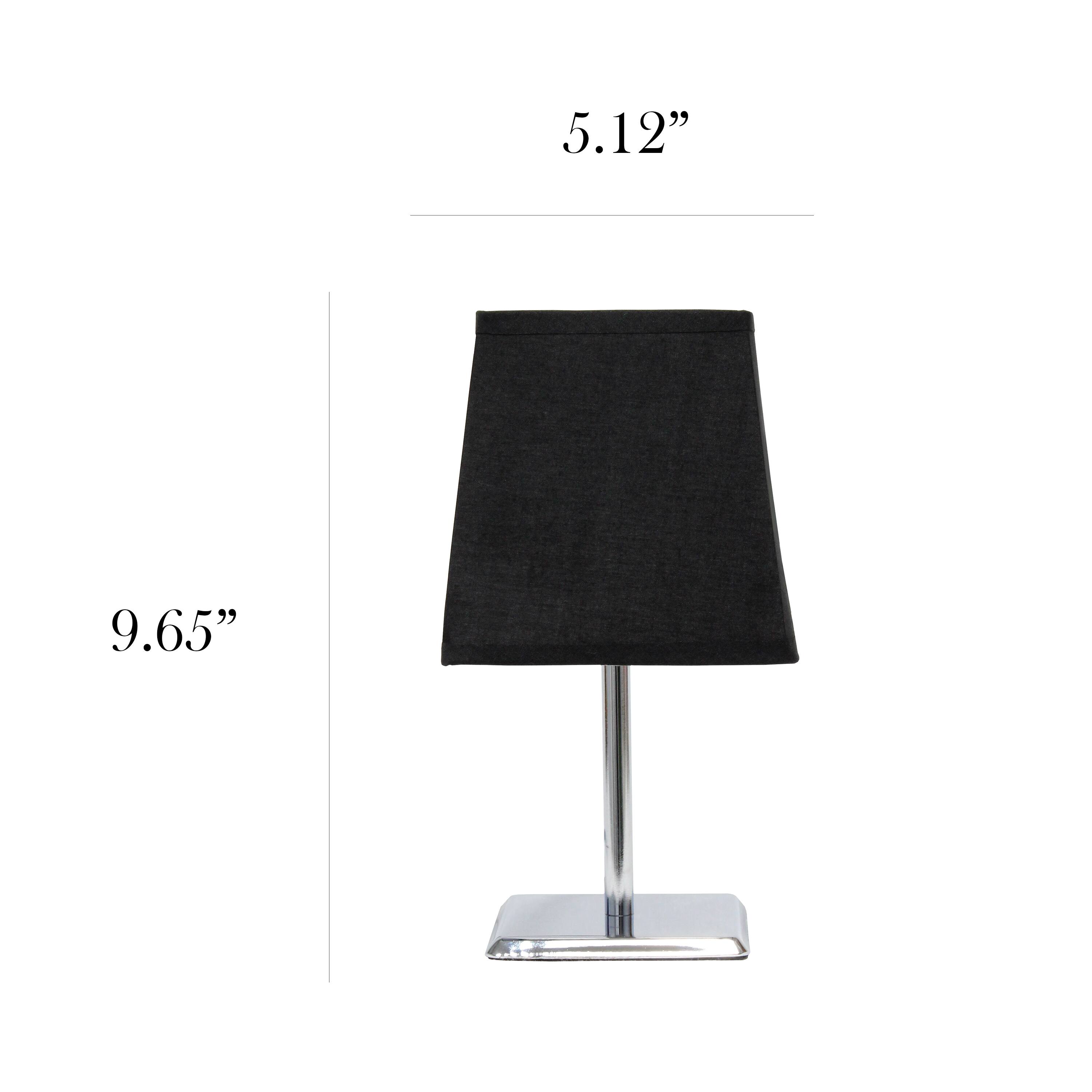 Simple Designs&#x2122; 9.5&#x22; Mini Chrome Table Lamp with Squared Empire Shade