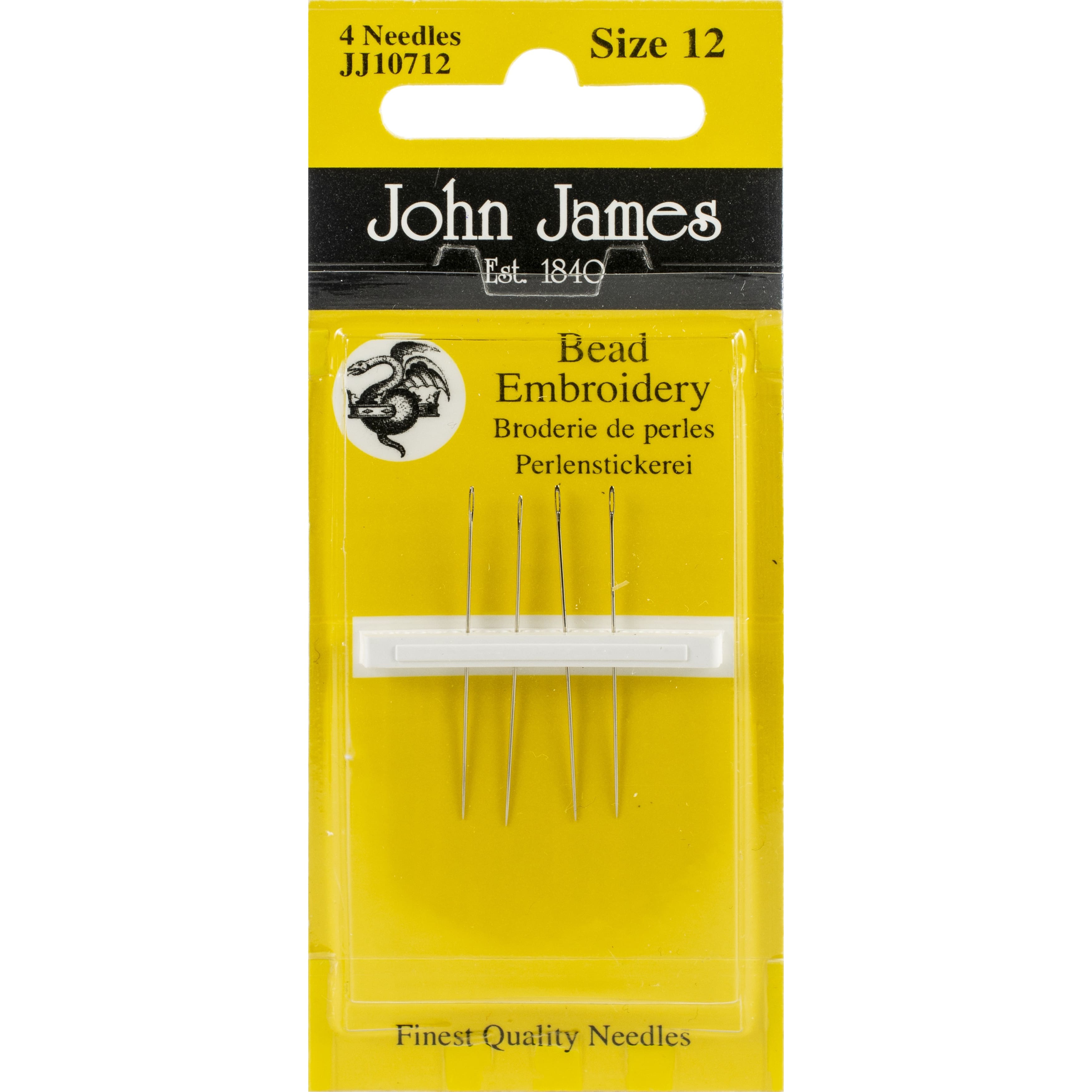 Colonial Needle John James Embroidery Hand Needles, Size 12 Short