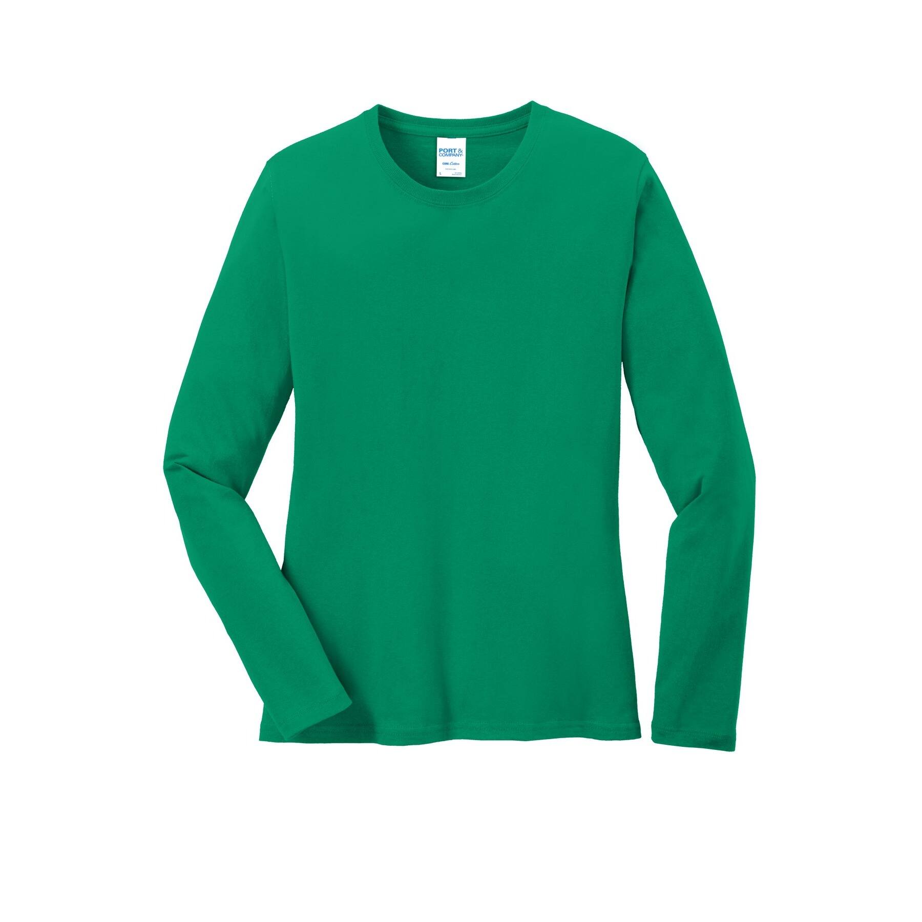 Port & Company® Core Cotton Colors Long Sleeve Ladies T-Shirt