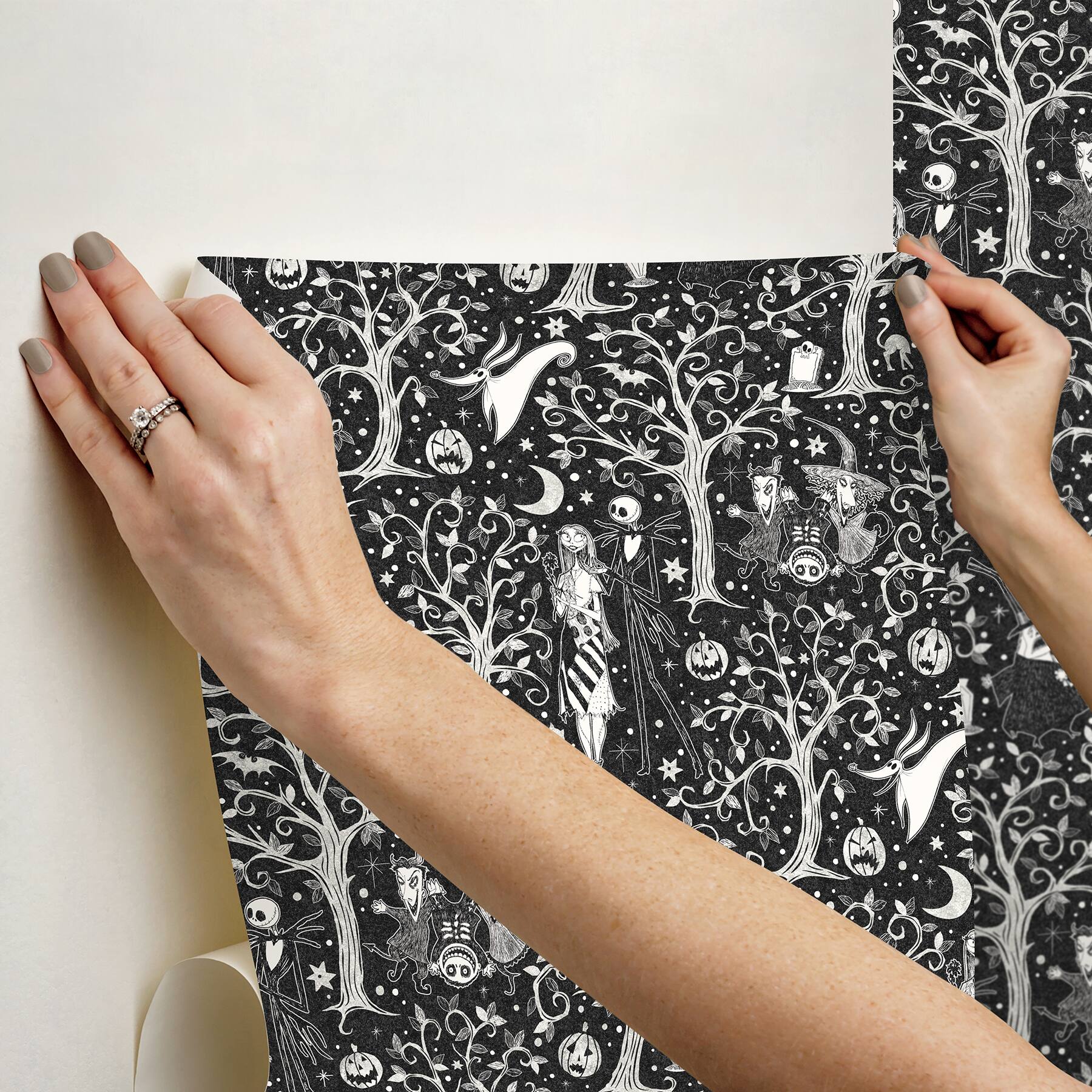 RoomMates Disney&#xAE; Tim Burton&#x27;s The Nightmare Before Christmas Forest Peel &#x26; Stick Wallpaper