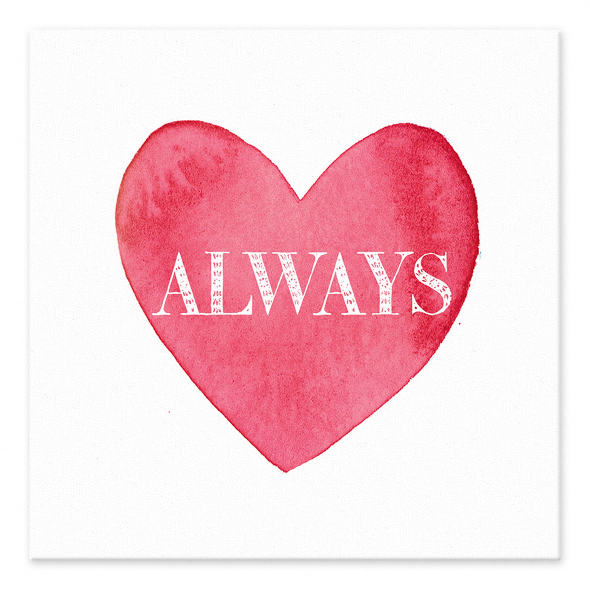 Always Love You Watercolor Heart Tabletop Canvas | Michaels