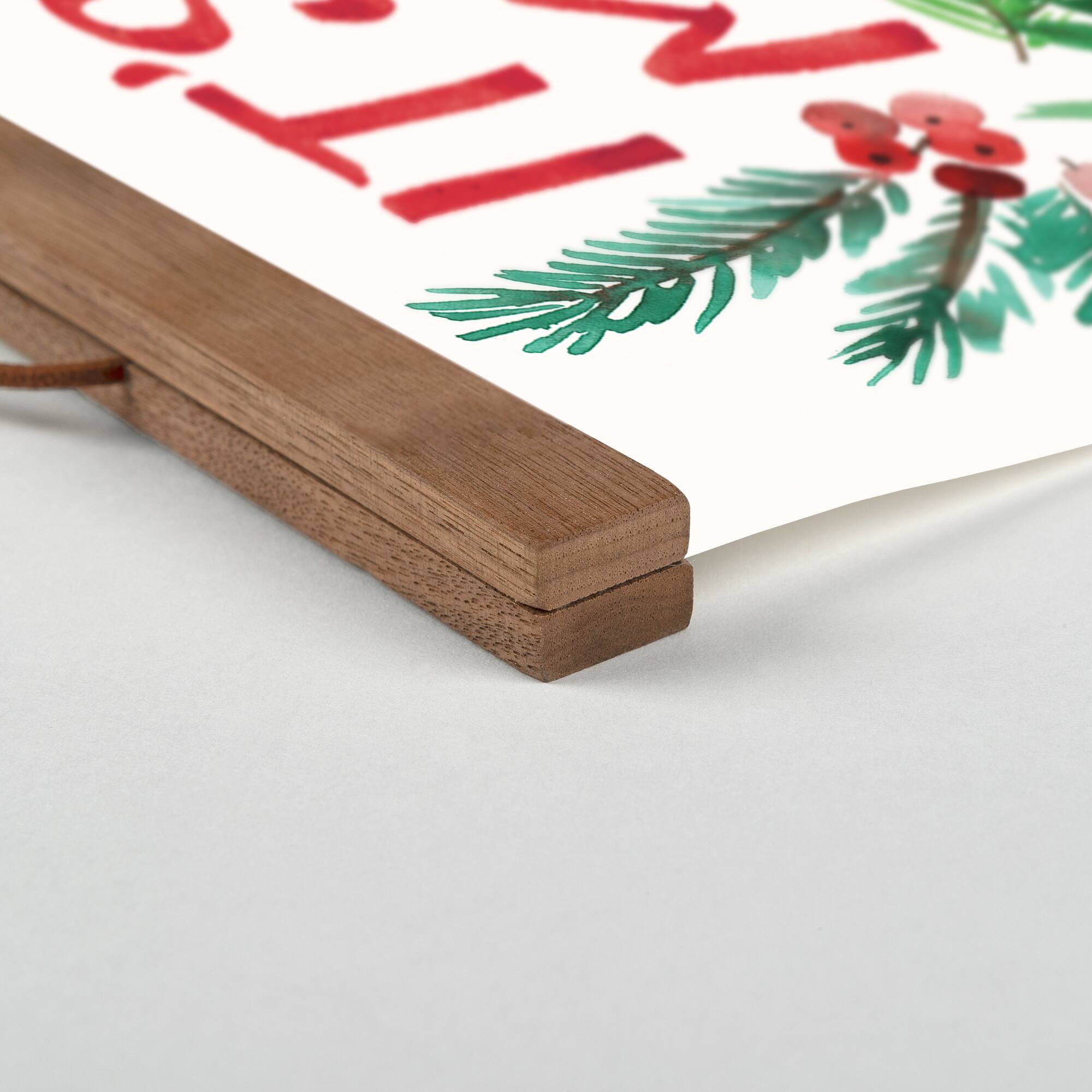 It's the Most Wonderful Time of the Year Teak Hanging Canvas