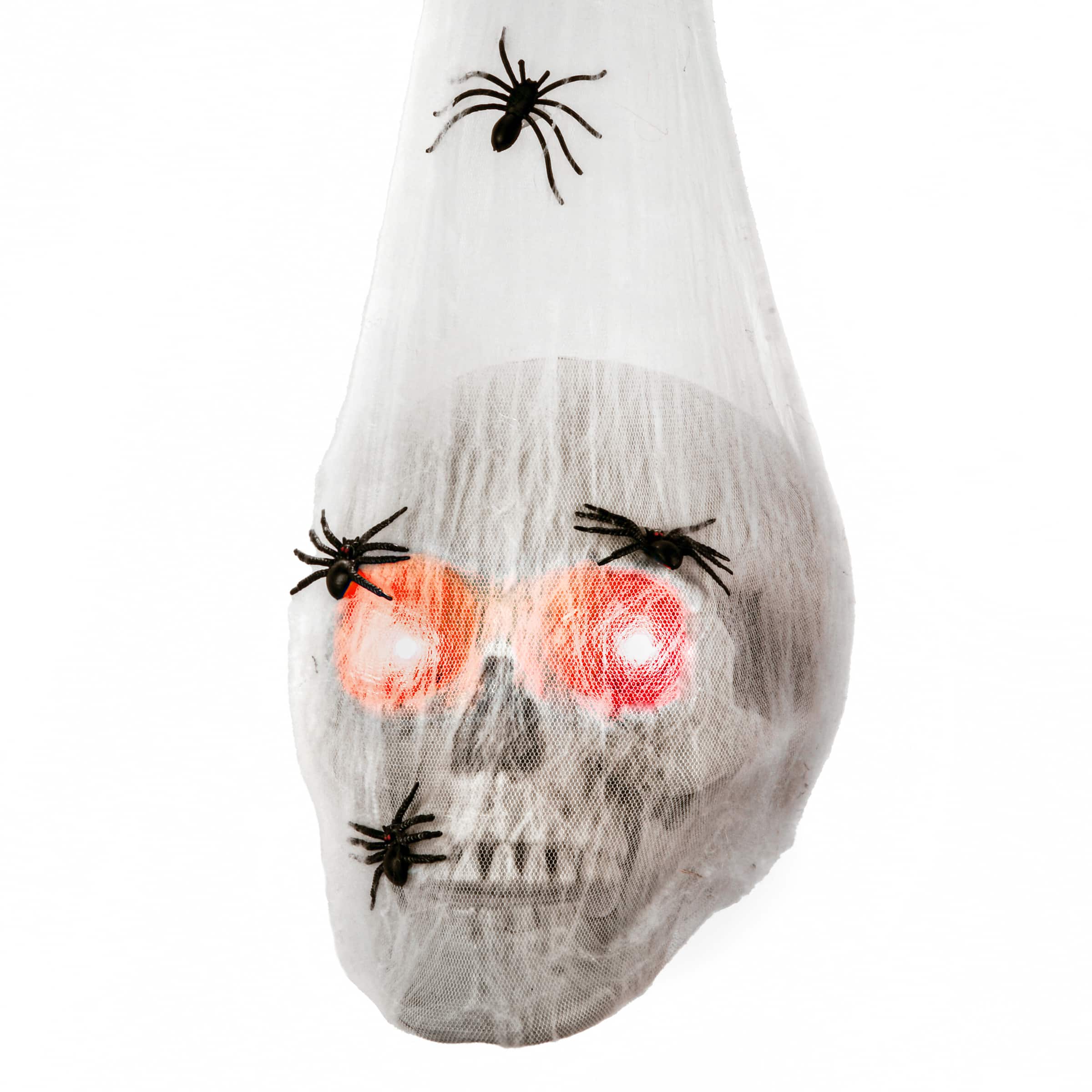 27&#x22; Animated Sound Activated Halloween Hanging Skull