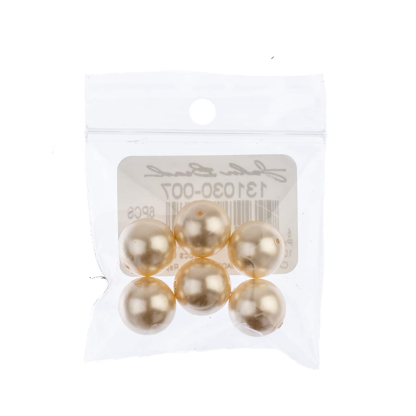 Preciosa Maxima 12mm Round Nacre Pearls, 6ct.