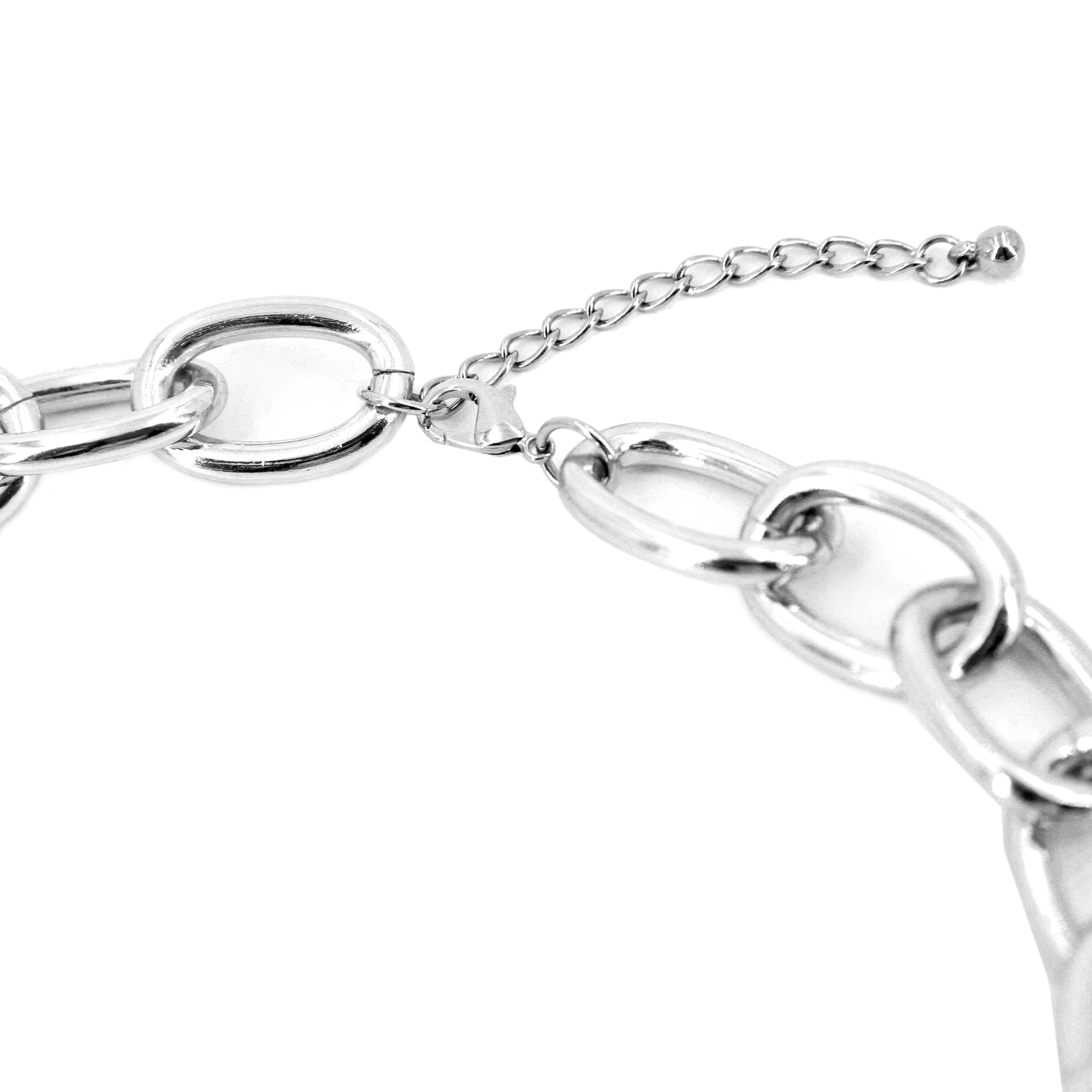 Gros collier en cha&#xEE;ne couleur rhodium de 50,8&#xA0;cm de Bead Landing