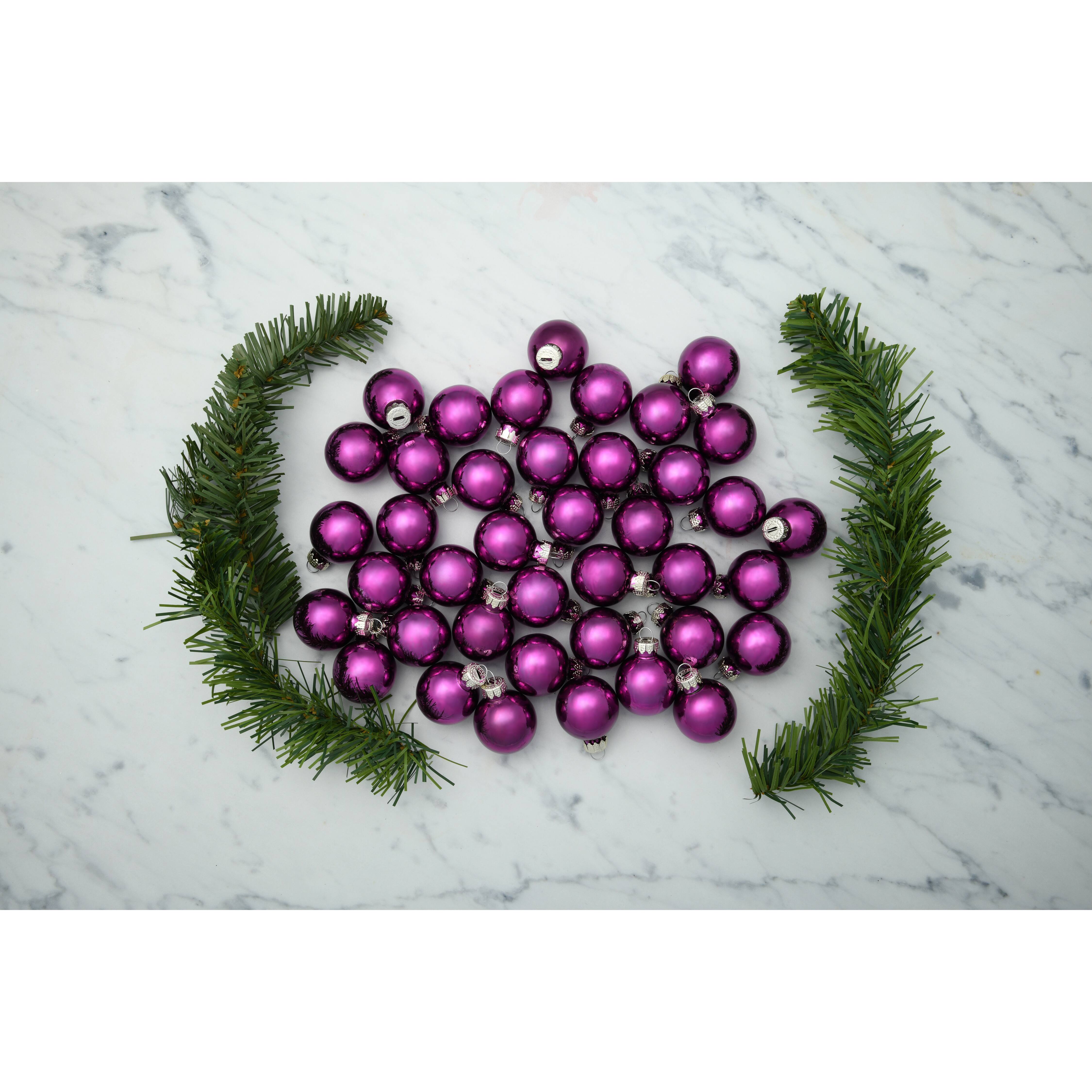 Whitehurst 40ct. 1.5&#x22; Shiny Glass Christmas Ornaments