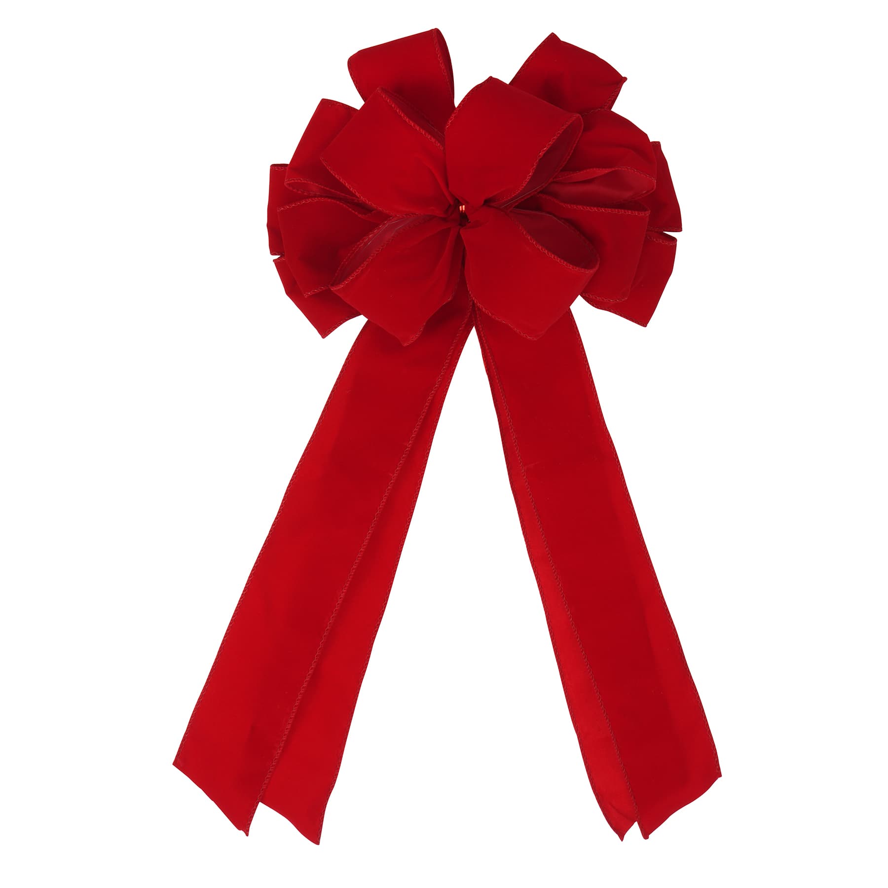 20.5&#x22; Classic Red Tree Topper Bow by Celebrate It&#x2122;