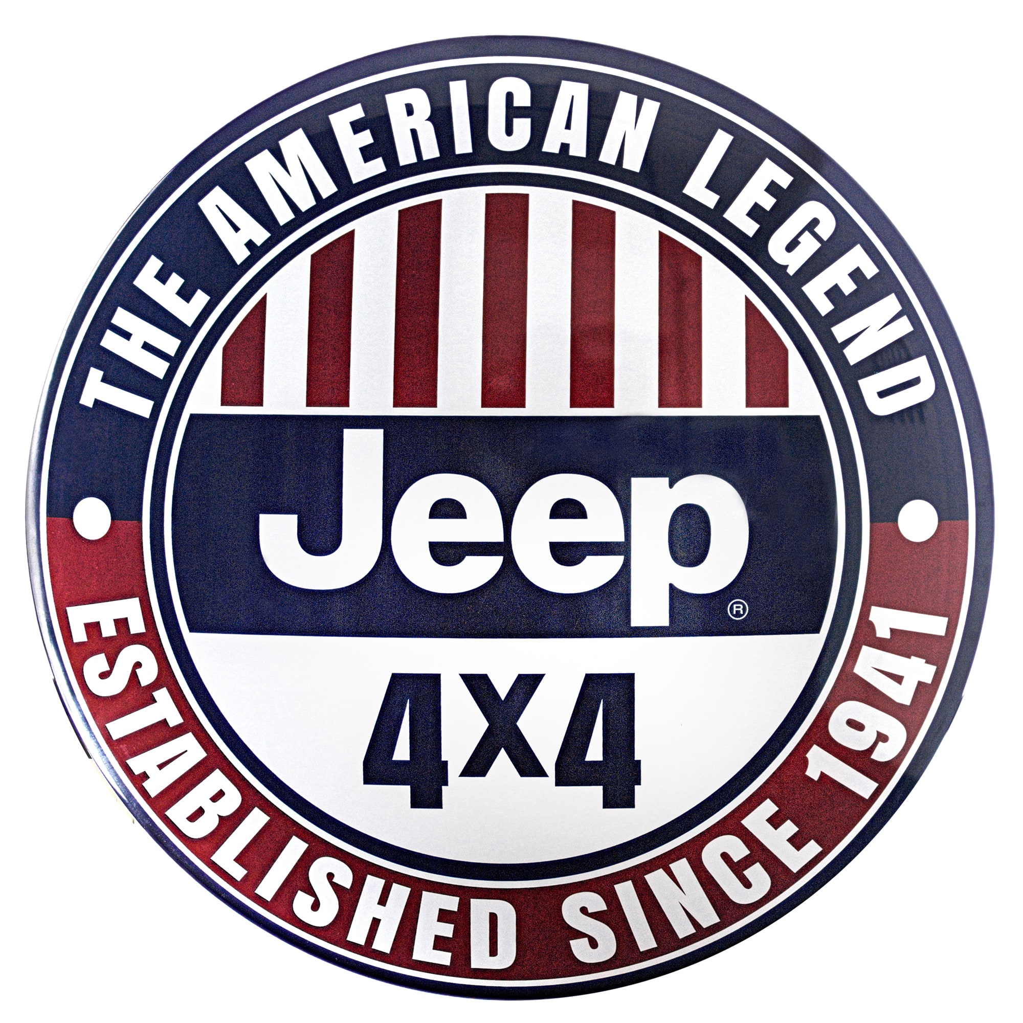 Licensed Jeep 4 X 4 Dome Metal Sign
