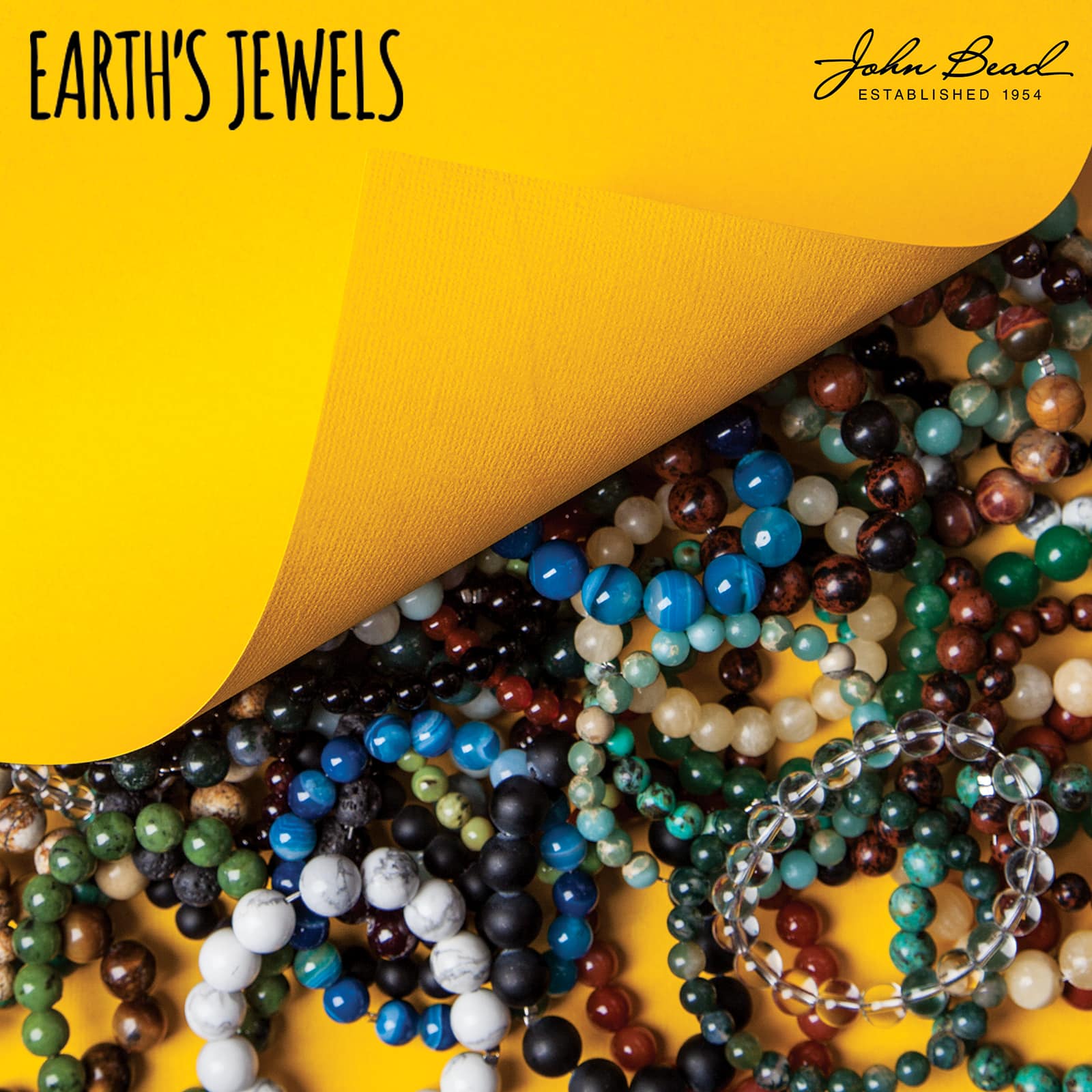 John Bead Earth&#x27;s Jewels Natural Stone Round Beads, 6mm