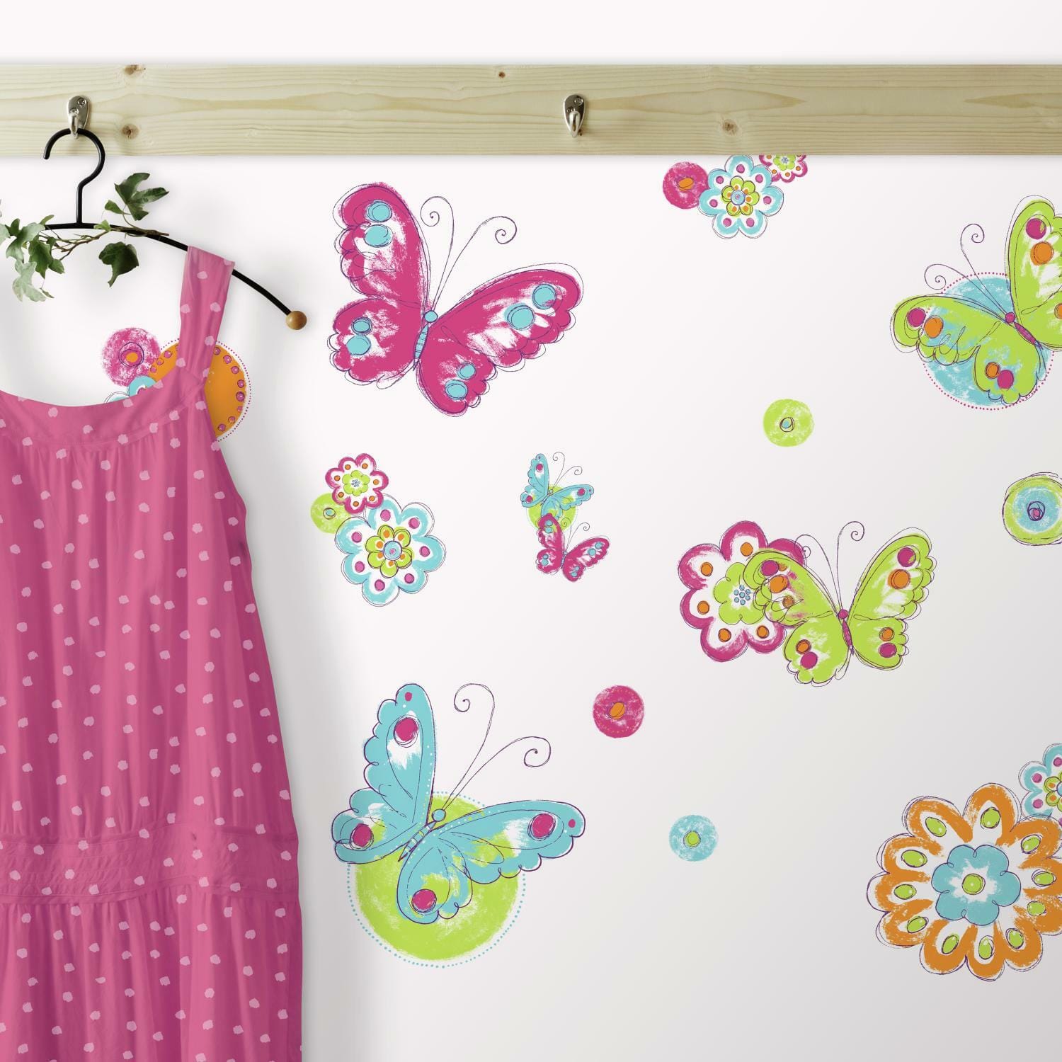 RoomMates Brushwork Butterfly Peel &#x26; Stick Wall Decals