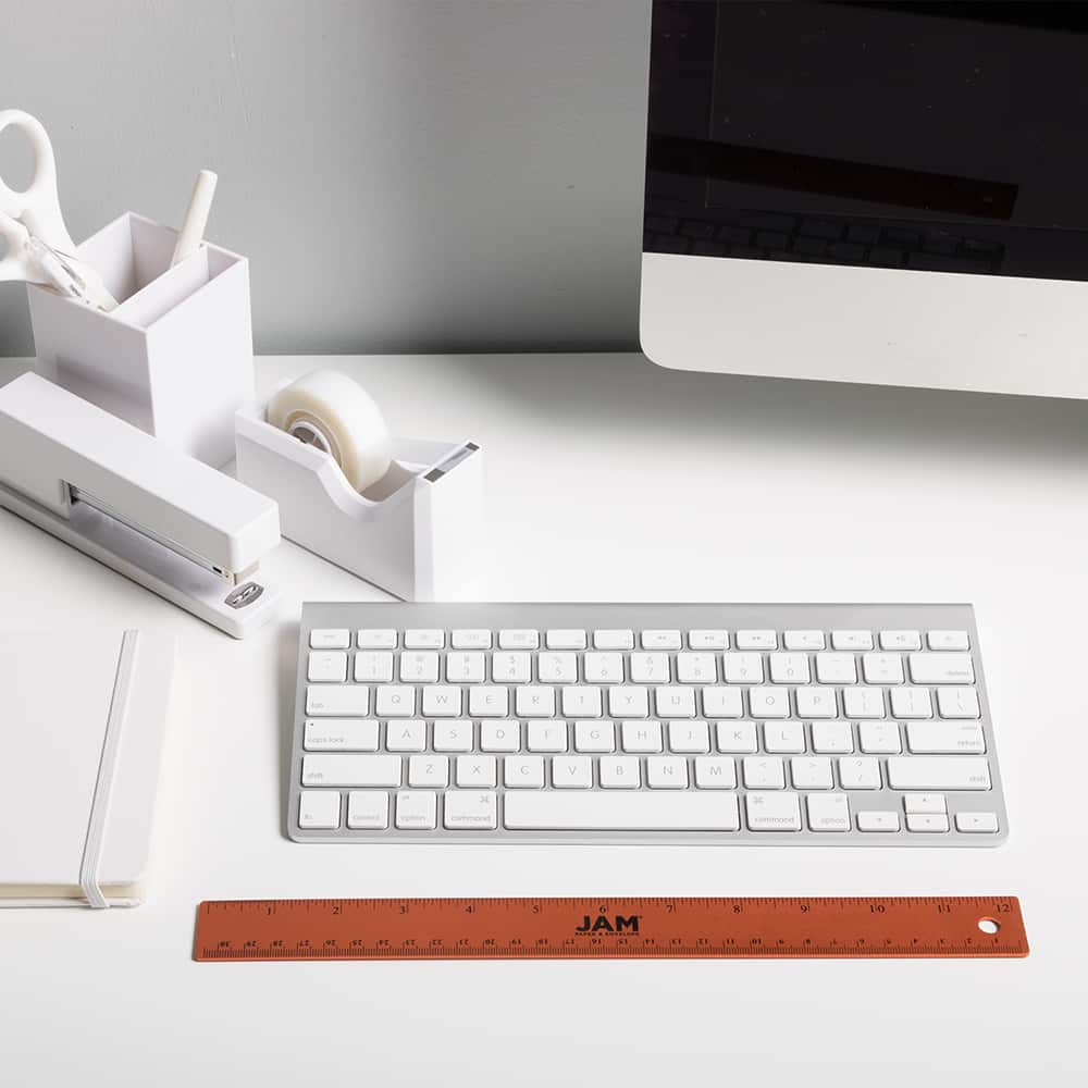 JAM Paper Metallic Stainless Steel Rulers, 12ct.