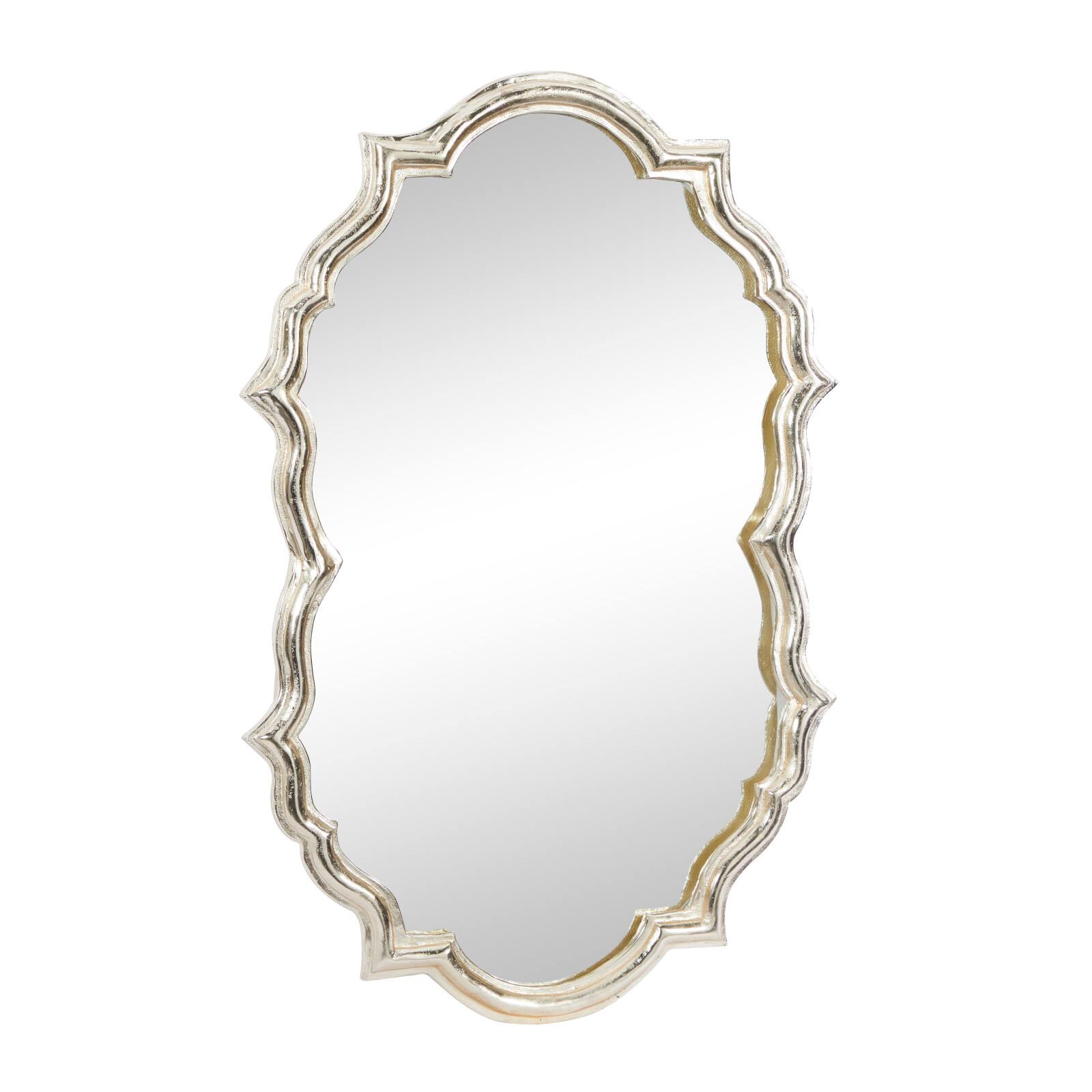 Gold Aluminum Contemporary Wall Mirror, 36&#x22; x 25&#x22; x 2&#x22;