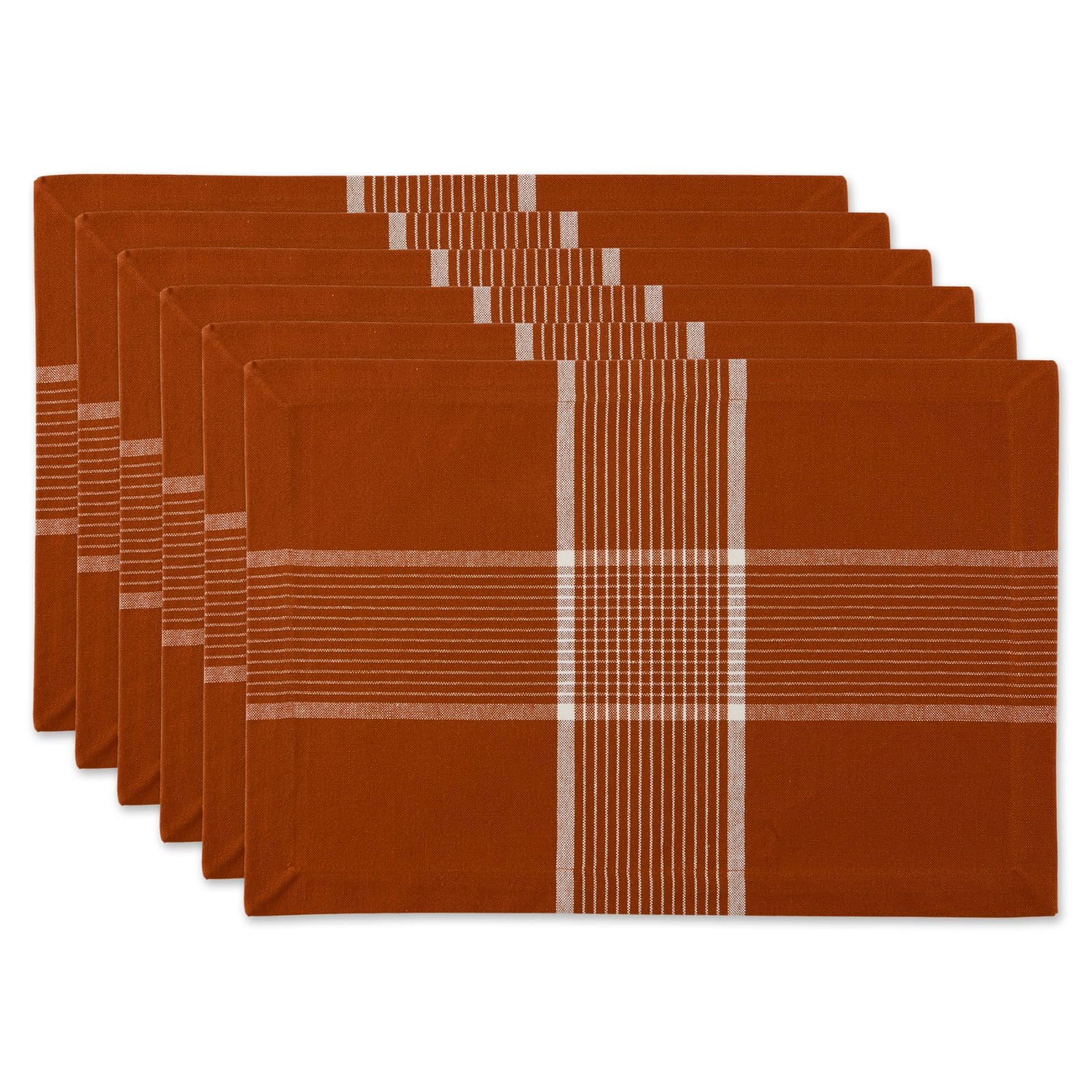 DII® Fiesta Rust Check Placemats, 6ct. | Michaels