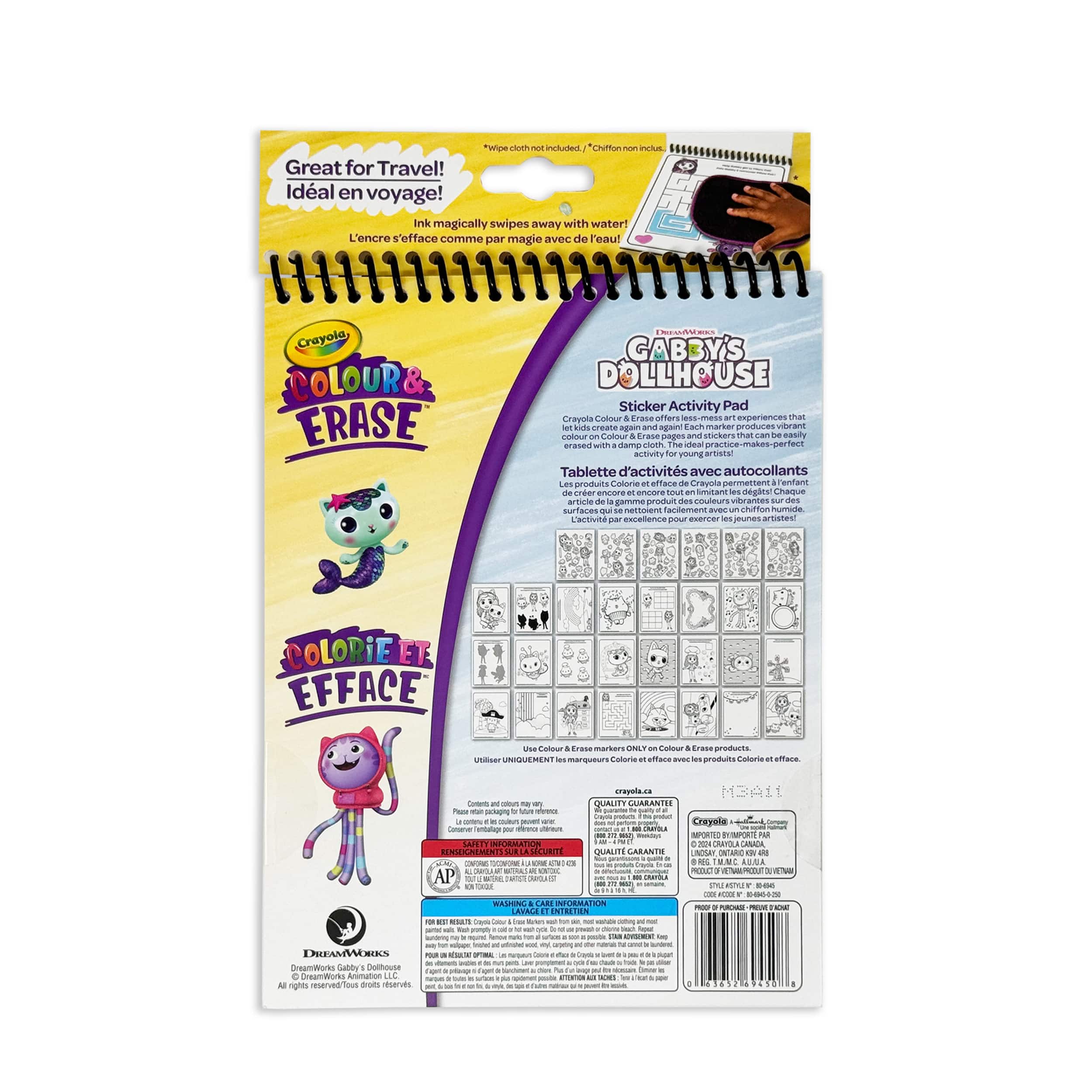 Crayola&#xAE; Colour &#x26; Erase&#x2122; Gabby&#x27;s Dollhouse Sticker Activity Pad