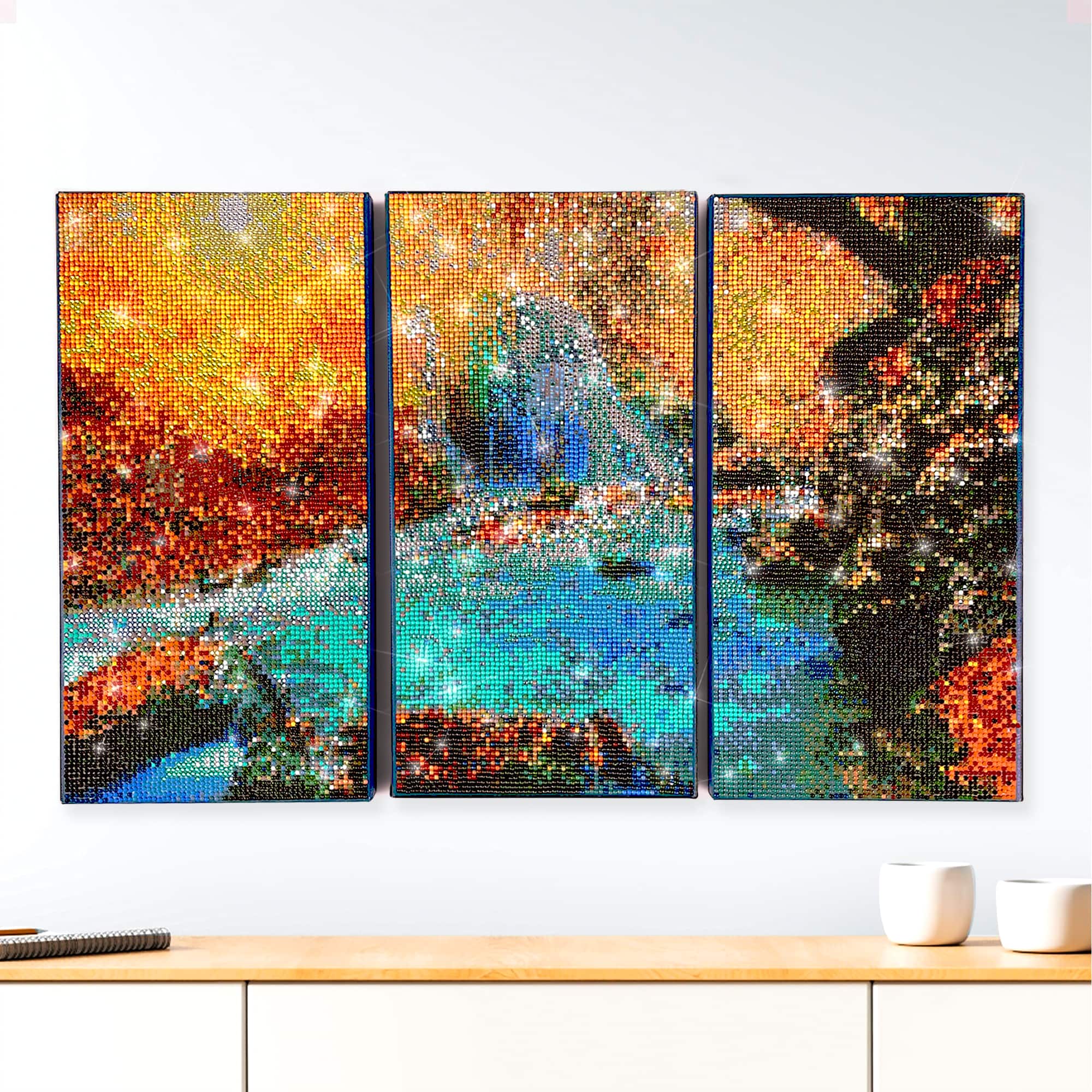 ArtSkills&#xAE; Brilliant Art Autumn Waterfall Stretched Canvas Diamond Painting Kit