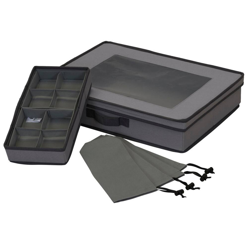 Household Essentials 19" Gray Tabletop Storage Box
