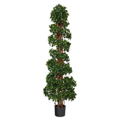 5.5ft. Potted English Ivy Spiral Topiary Tree | Michaels