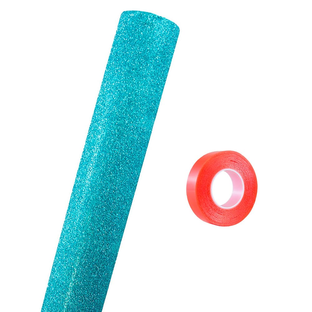 JAM Paper Glitter Gift Wrap with Double Sided Super Tape Set