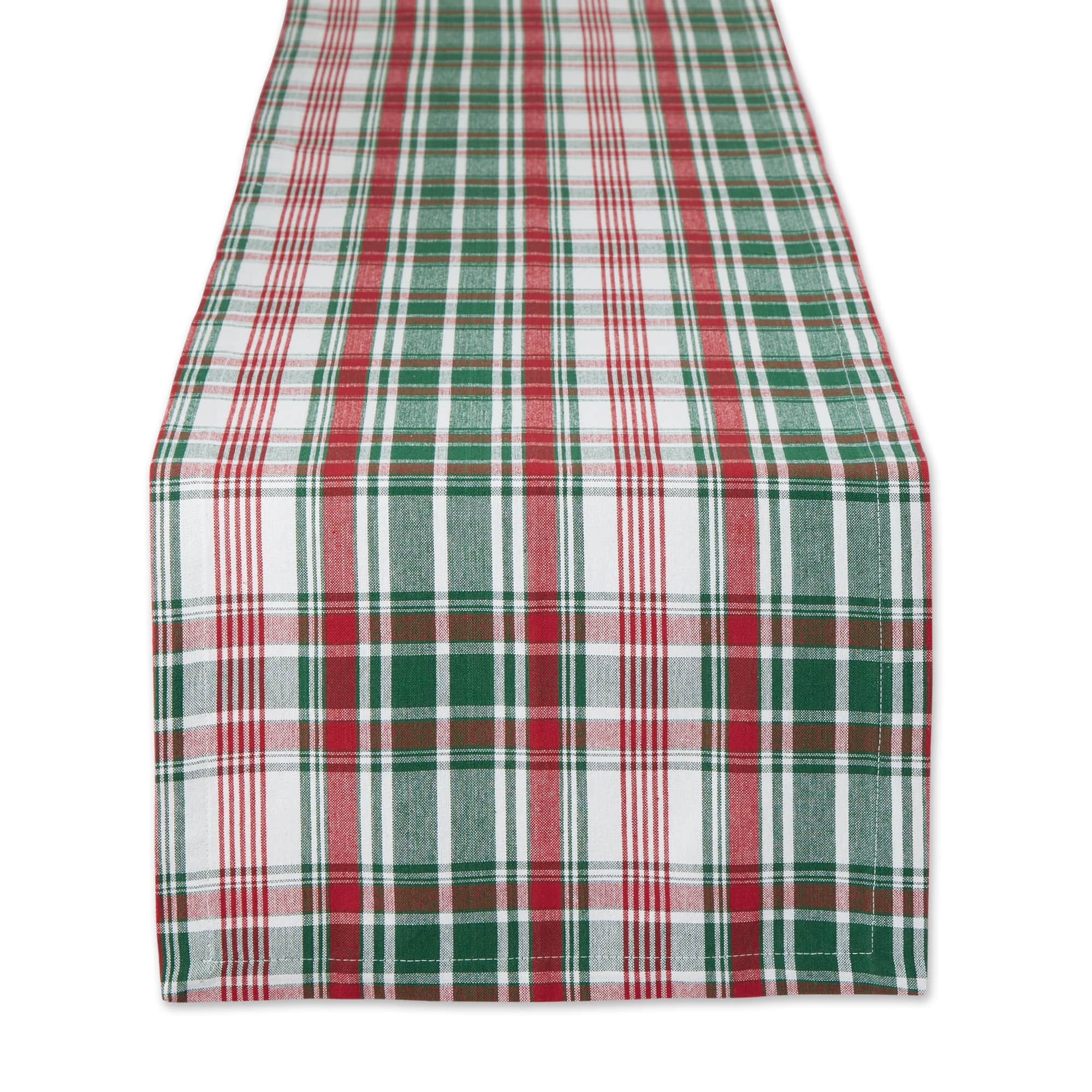 DII&#xAE; 108&#x22; Yuletide Plaid Table Runner