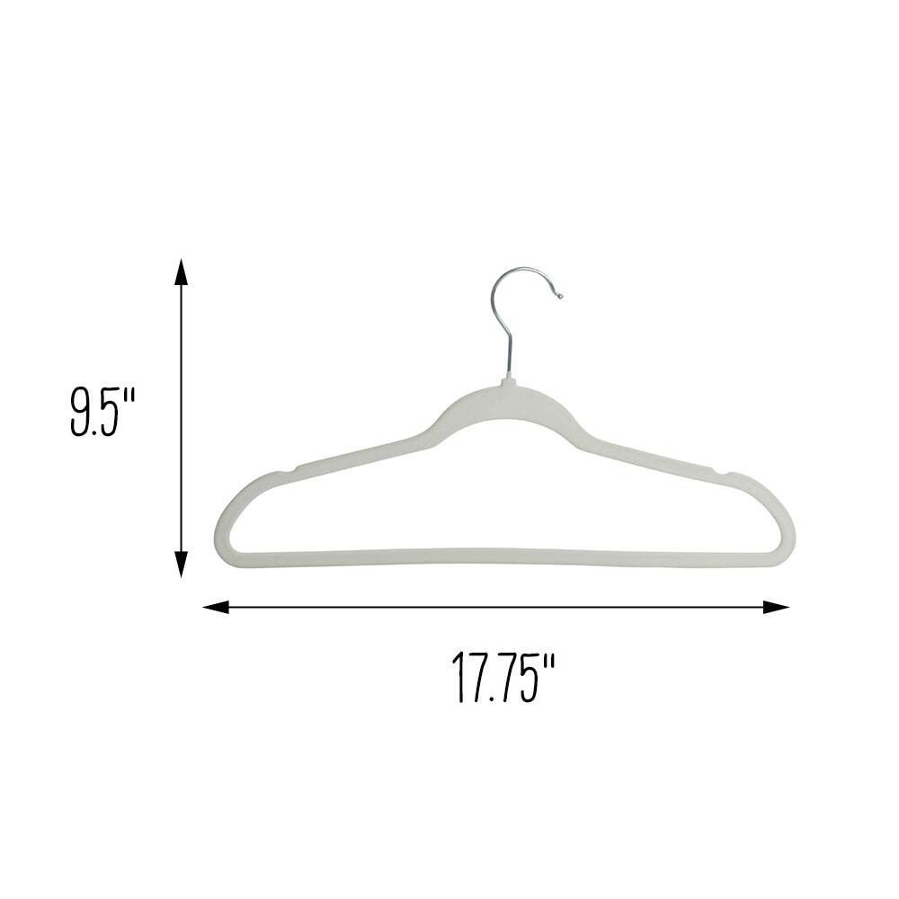 Honey Can Do White Slim-Profile Non-Slip Velvet Hangers, 35ct.