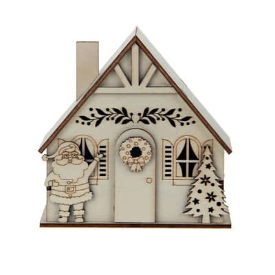 DIY LED Wood Village Santa House by Make Market® image