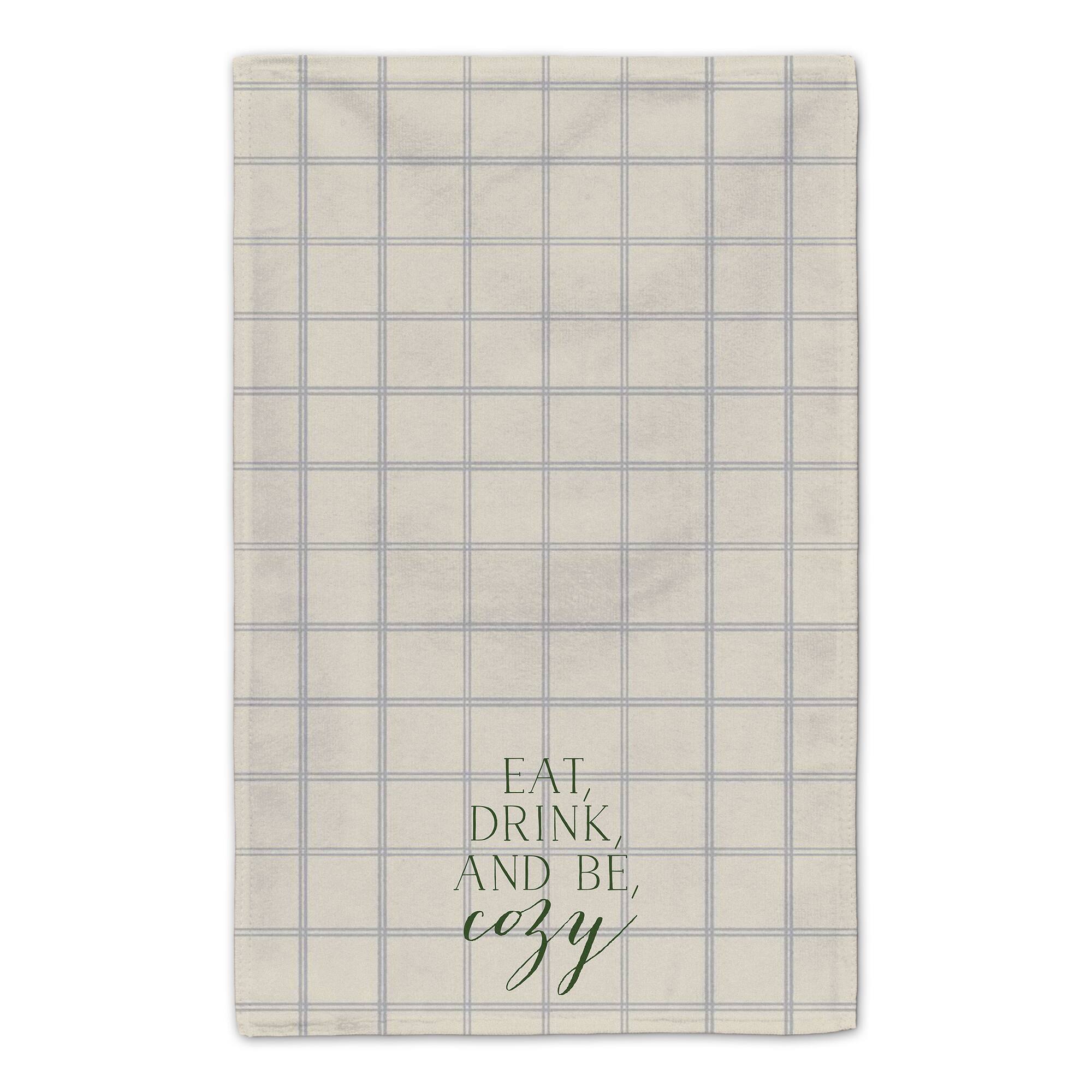 Be Cozy Gray and Check Tea Towel