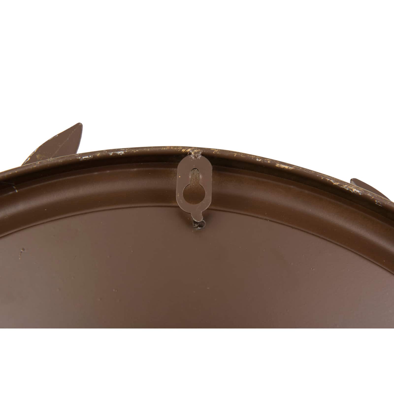 Hello Honey® 18.5" Framed Round Antique Gold Metal Laurel Wreath Wall Mirror