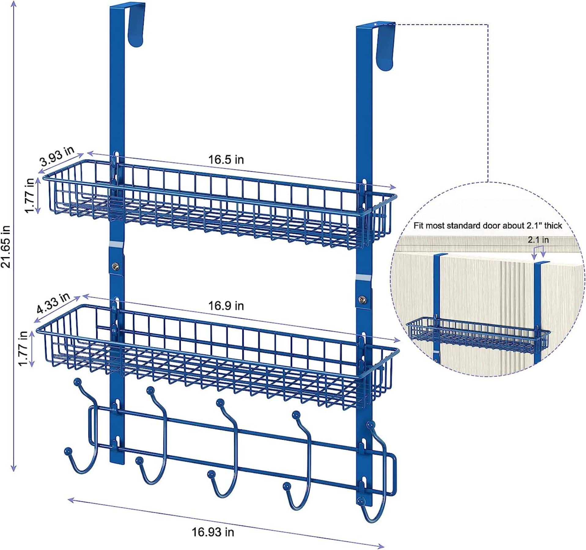NEX™ Over The Door Hanging Organizer Rack