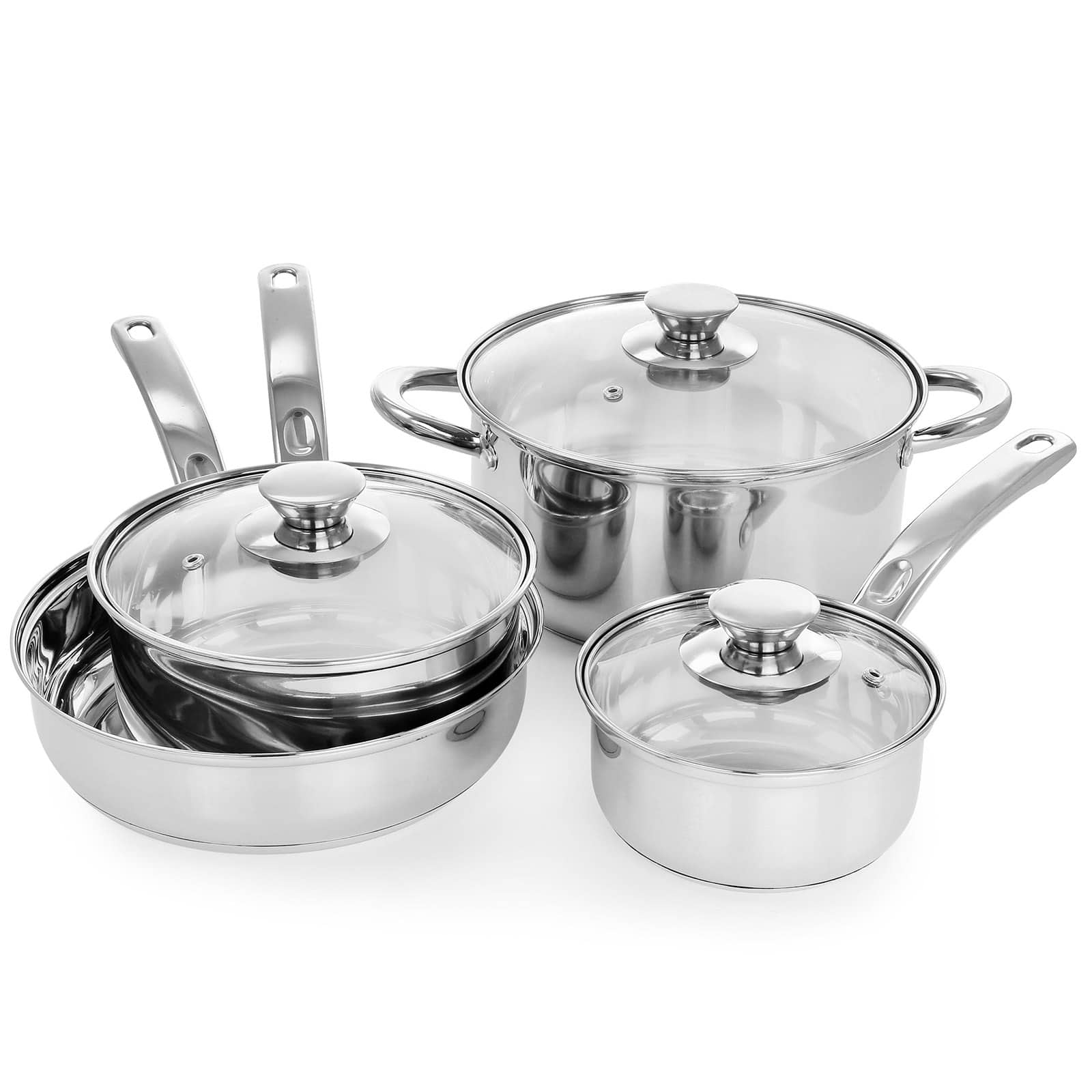 Gibson Home® Anston 7-Piece Silver Stainless Steel Cookware Set