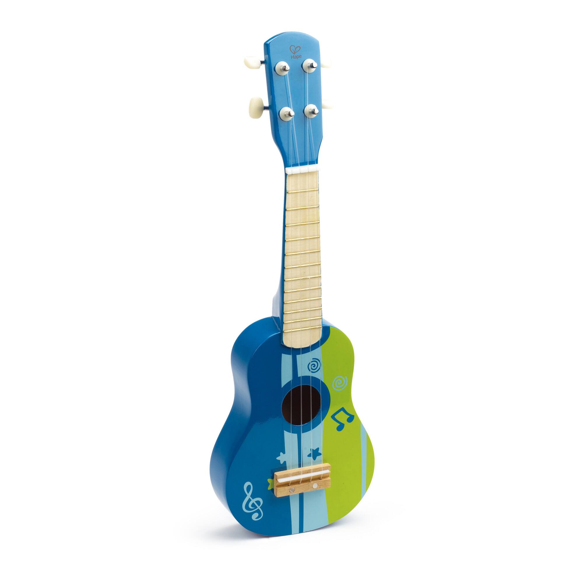 Hape Blue &#x26; Green Kid&#x27;s Wooden Toy Ukulele