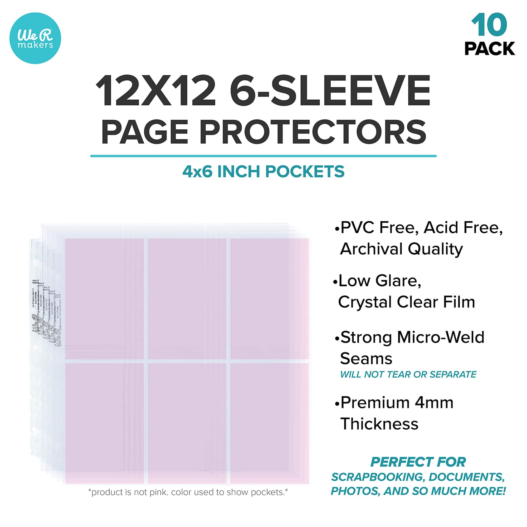 We R Memory Keepers® 12" x 12" Ring Photo Sleeves with 6" x 4" Pockets