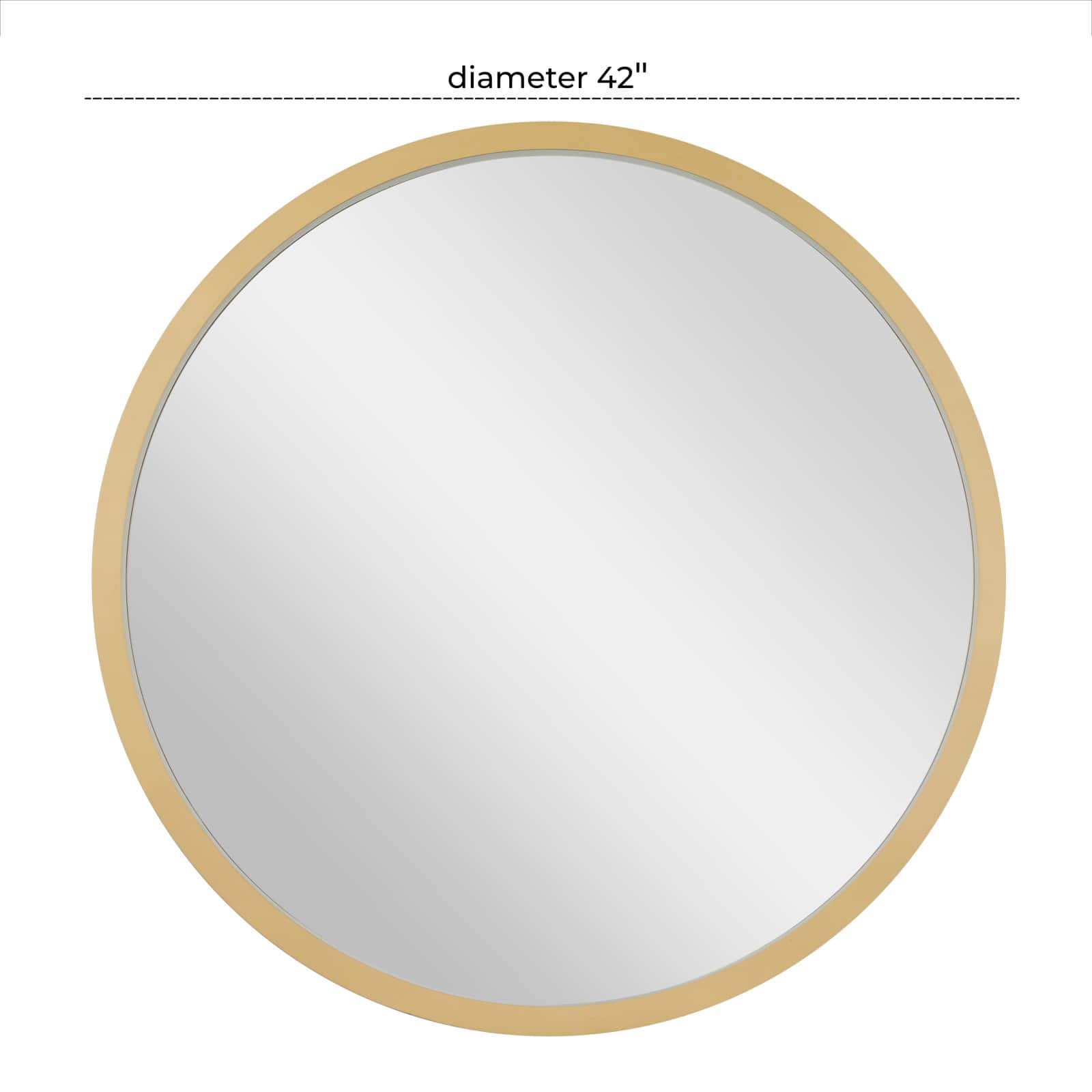 Gold Contemporary Wall Mirror, 42&#x22; x 2&#x22; x 42&#x22;