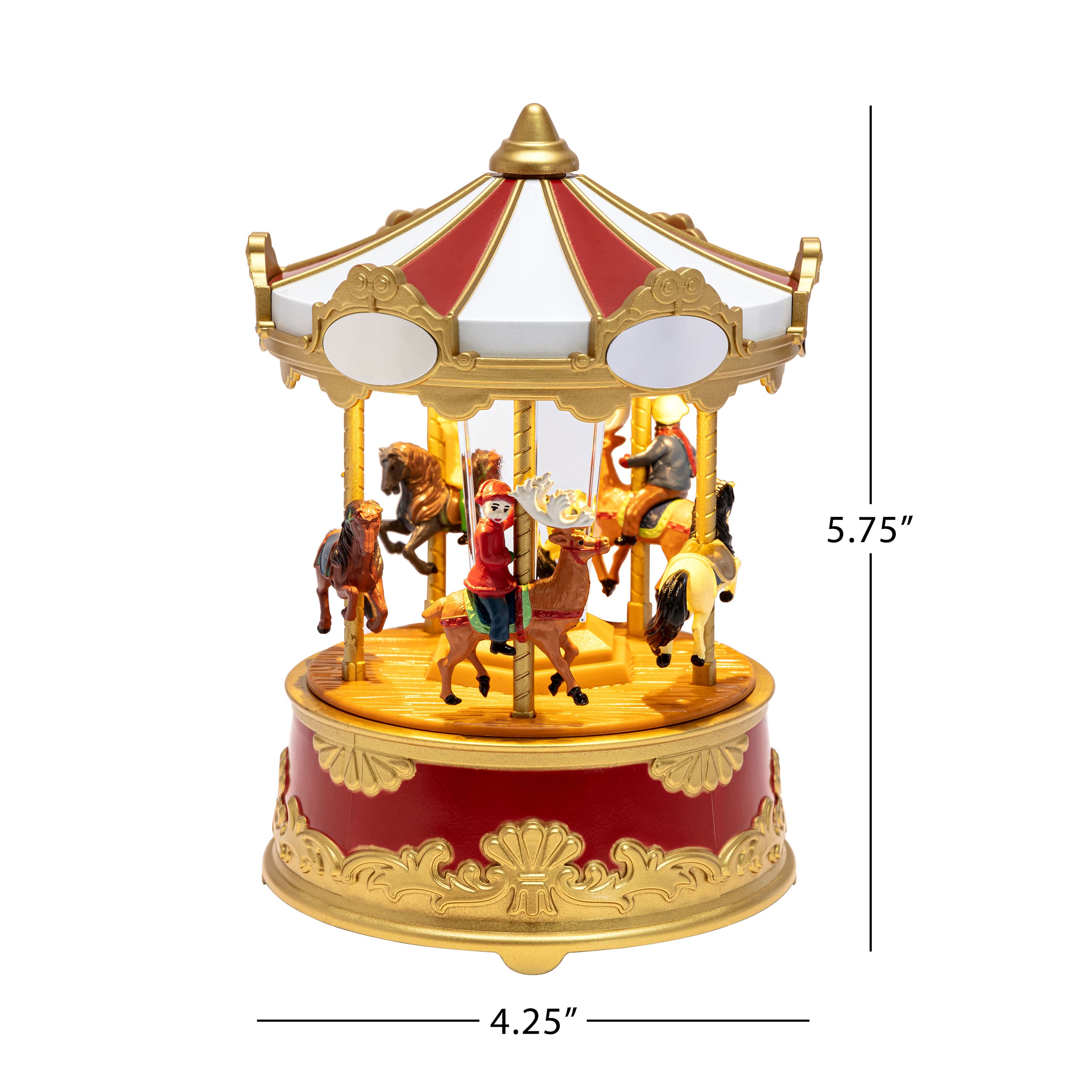 5.75&#x22; Animated &#x26; Musical Carousel