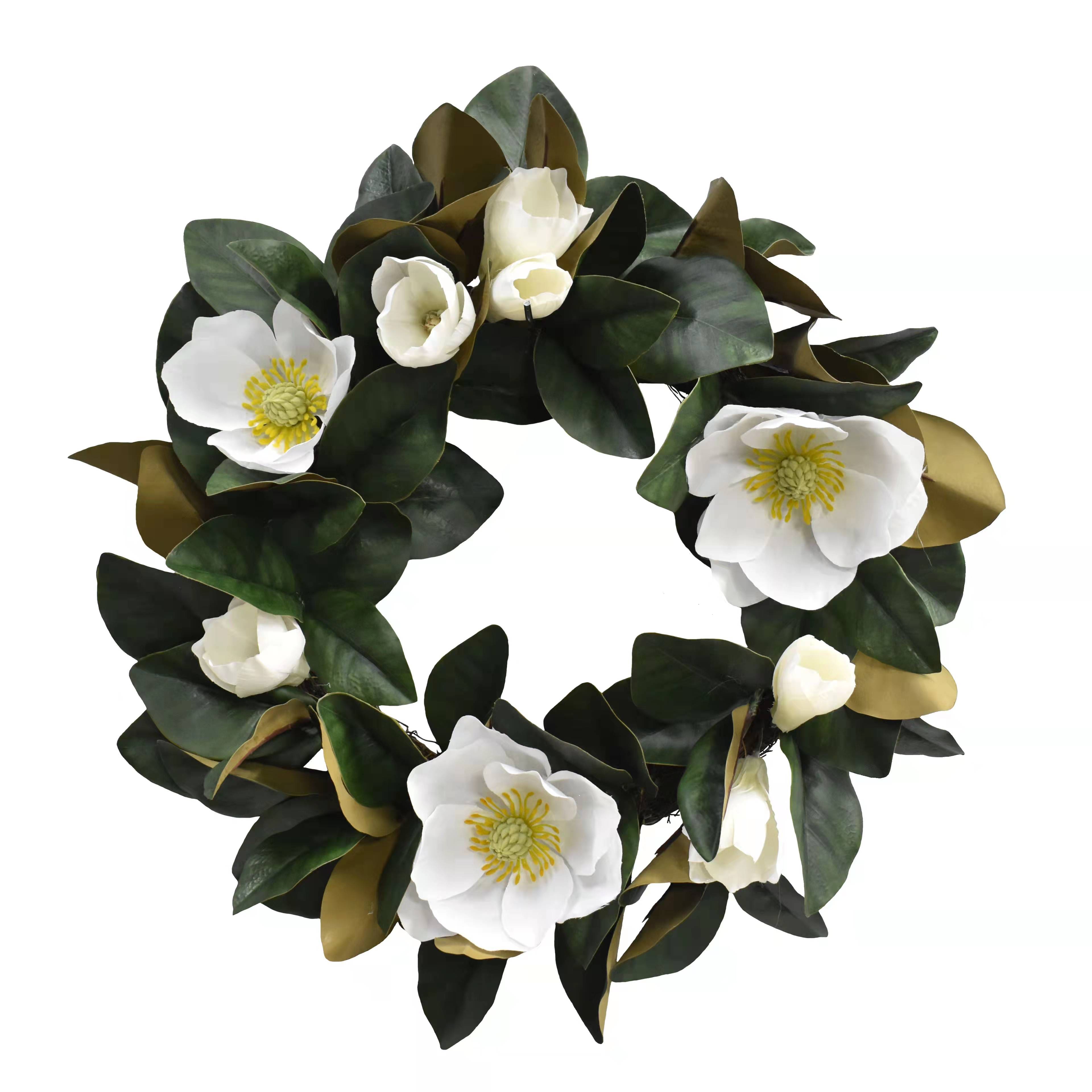 Sublimated Wreath Sign. Welcome to our Home with Magnolias Wreath Sign