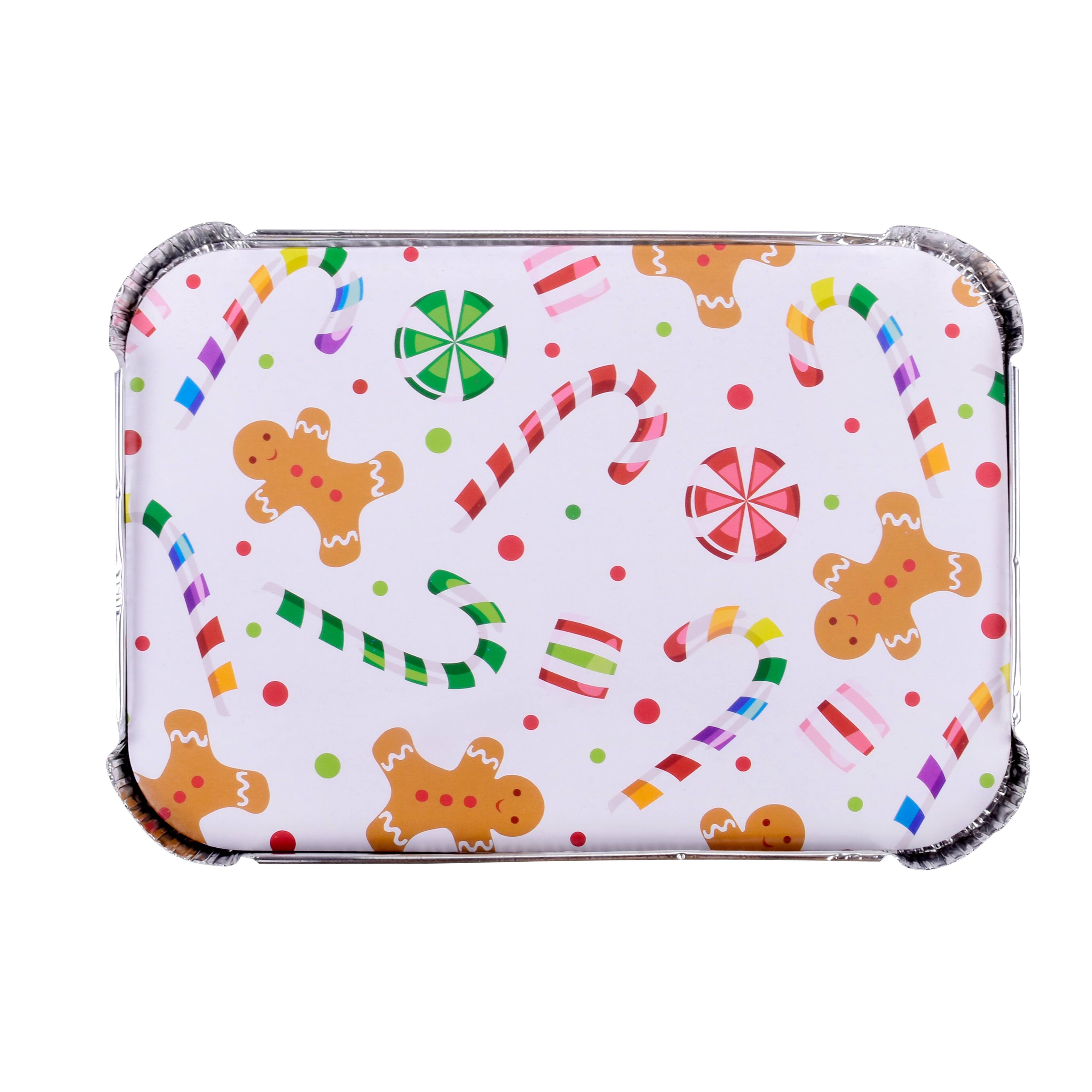 6 Christmas Holiday Gingerbread Candy Disposable Aluminum Baking