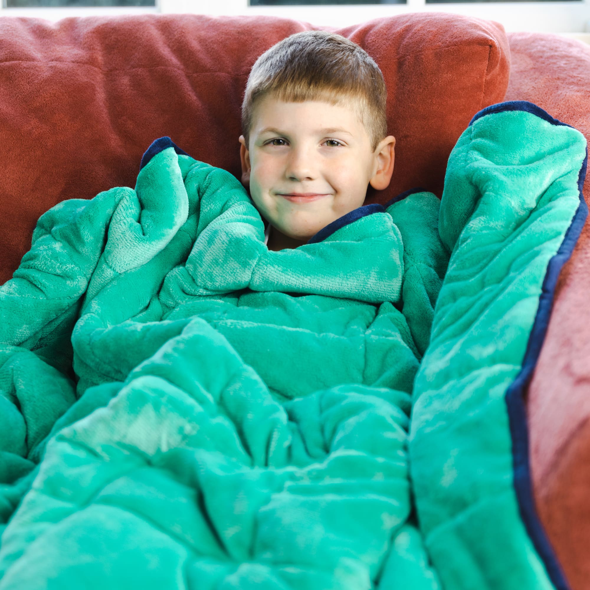Bouncyband® 56" x 36" Soft Fleece Weighted 7lb. Small Sensory Blanket for Kids