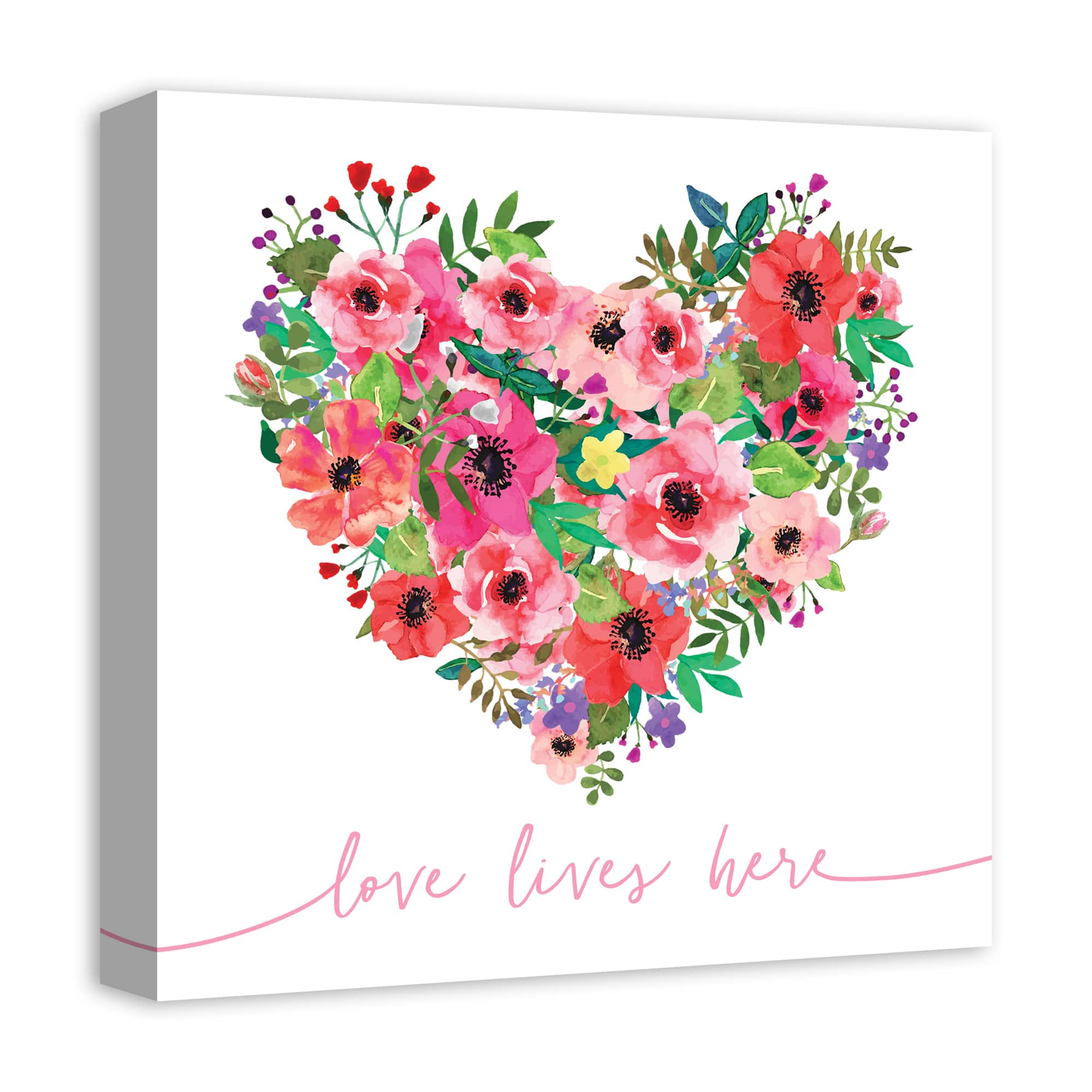 Love Lives Here Canvas Wall Art
