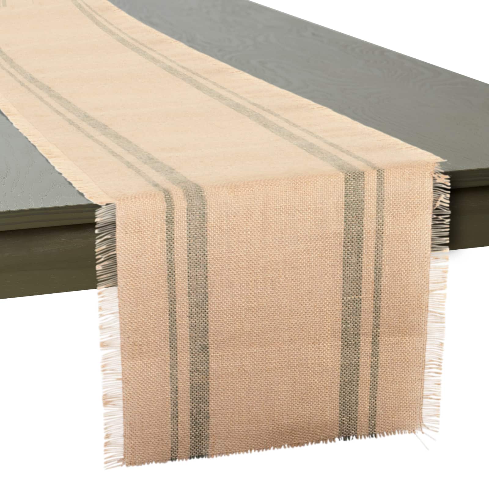 DII® 108" Double Border Burlap Table Runner