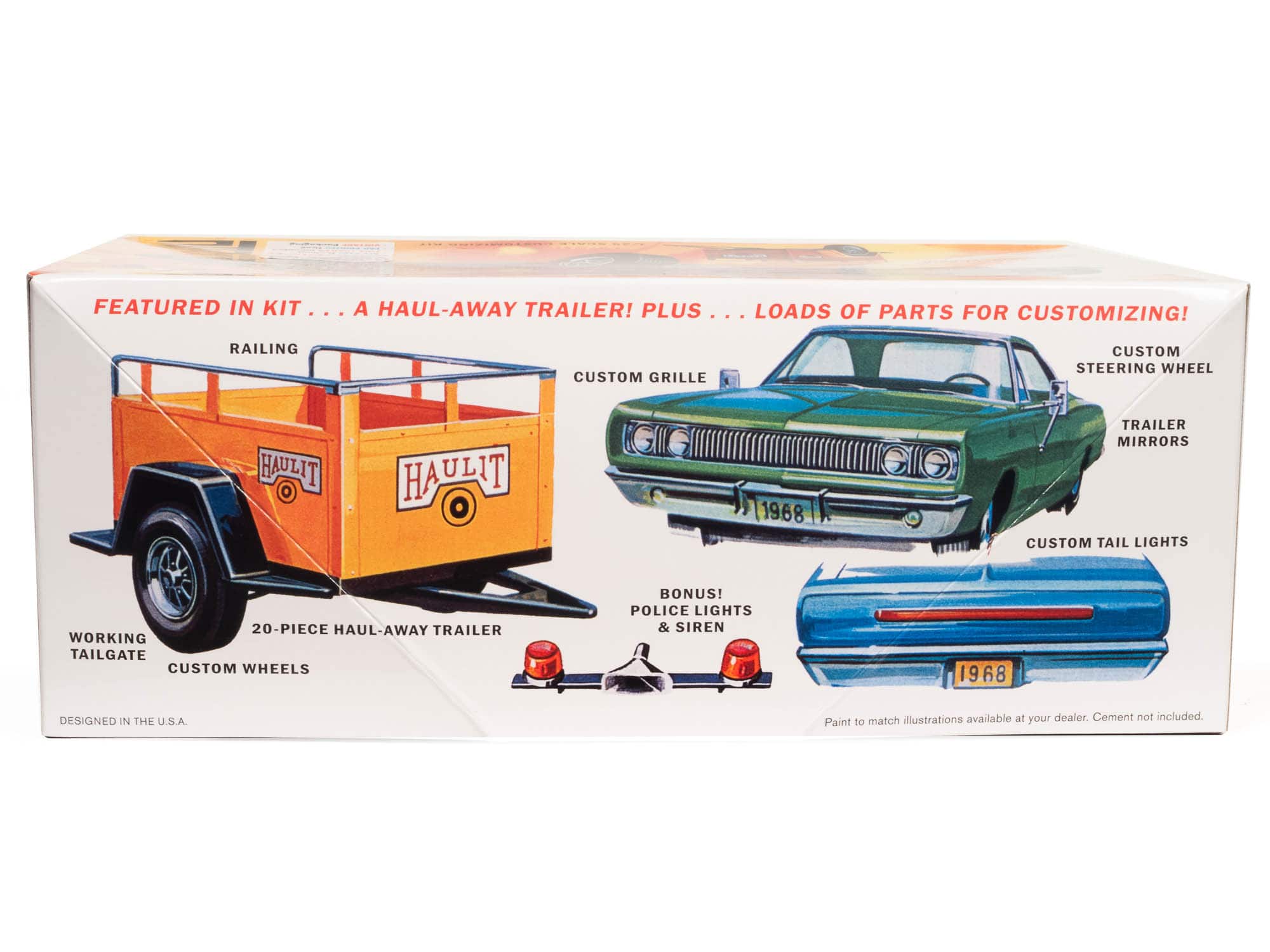 MPC&#xAE; 1968 Dodge Coronet Hardtop with Trailer 1:25 Scale Model Kit