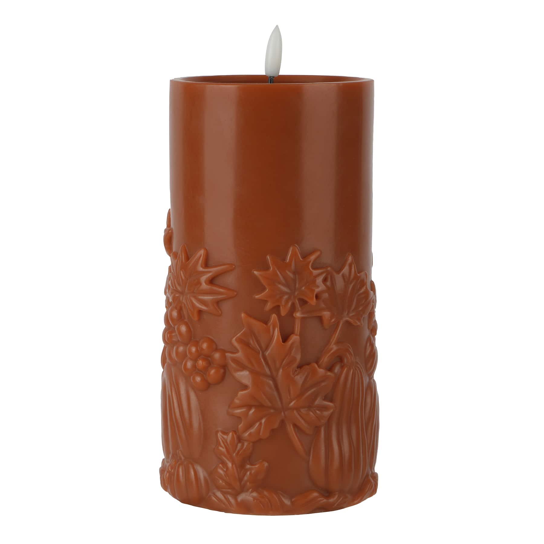 8&#x22; Fall Leaf LED Pillar Candle by Ashland&#xAE;